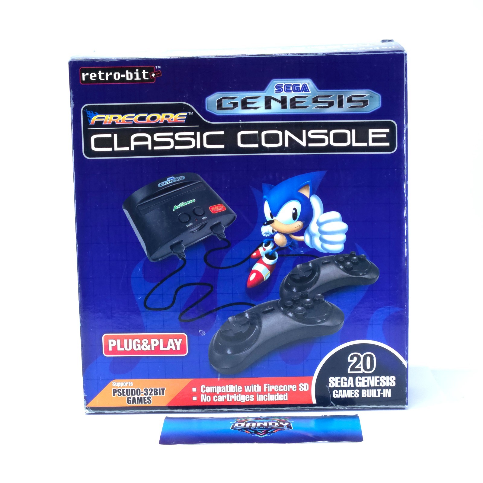 Sega Genesis Classic Console AtGames Mini 20 Built-in Games W/ Box + Controller