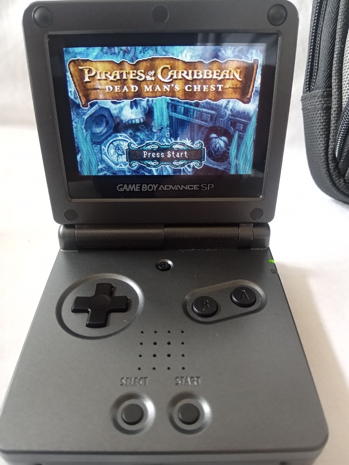 Nintendo Game Boy Advance SP AGS-101 Graphite Console Bundle 4 Game Charger Case