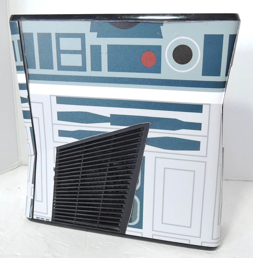 WORKING MICROSOFT XBOX 360 STAR WARS AFTERMARKET SKIN R2D2 EDITION 250GB