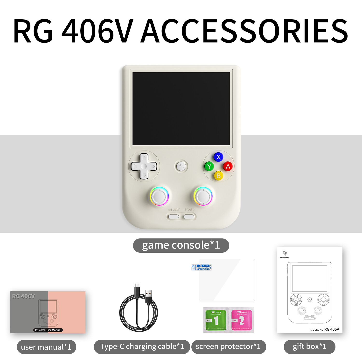 ANBERNIC RG406V Retro Game Console Android 13 WI-FI Console 4″ Display 5500mAh