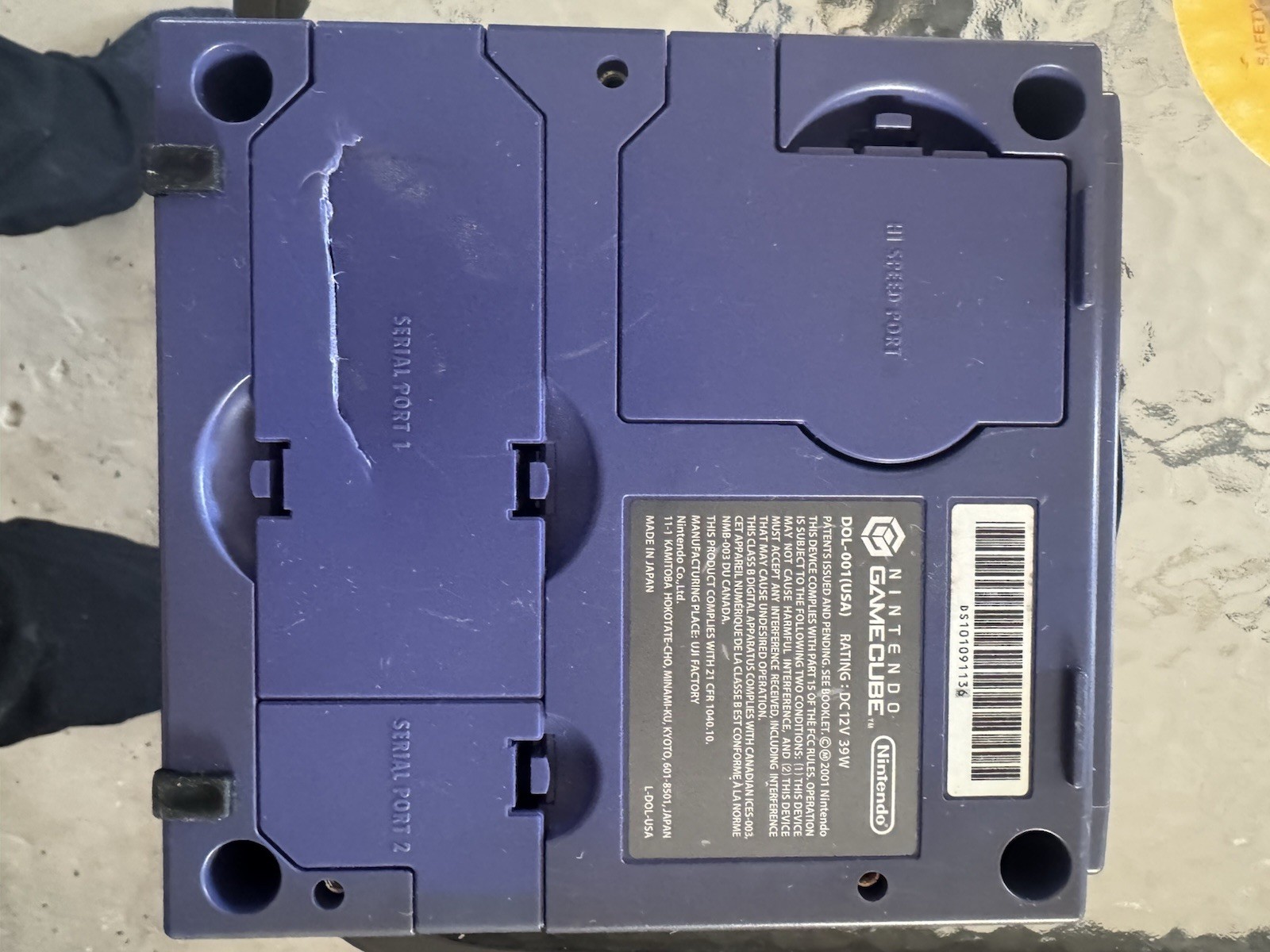 Nintendo GameCube Purple Console DOL-001 w/ Composite & Component RCA