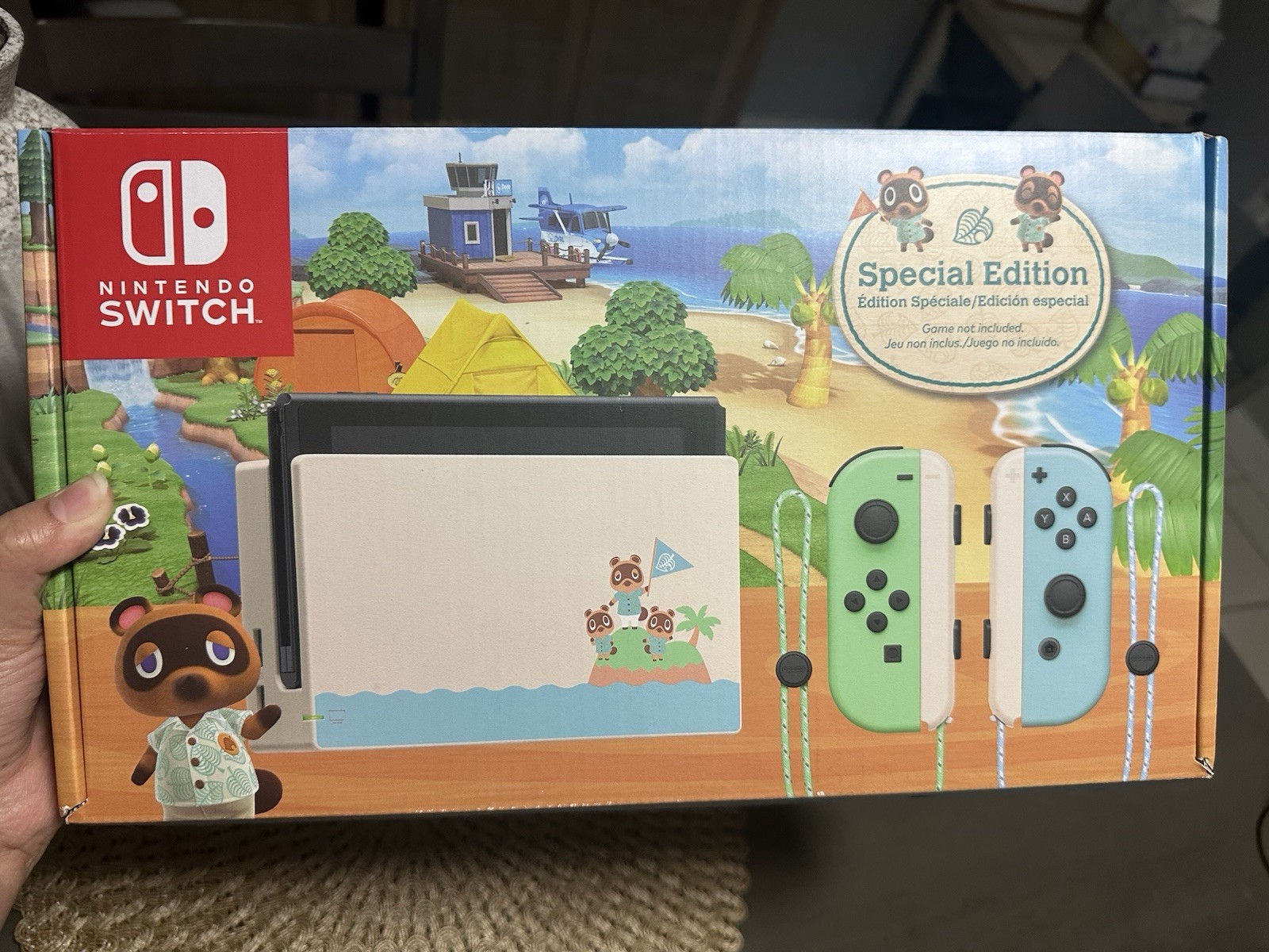 Nintendo Switch Animal Crossing Edition Console Dock AC Adapter Joy-Con 256GB