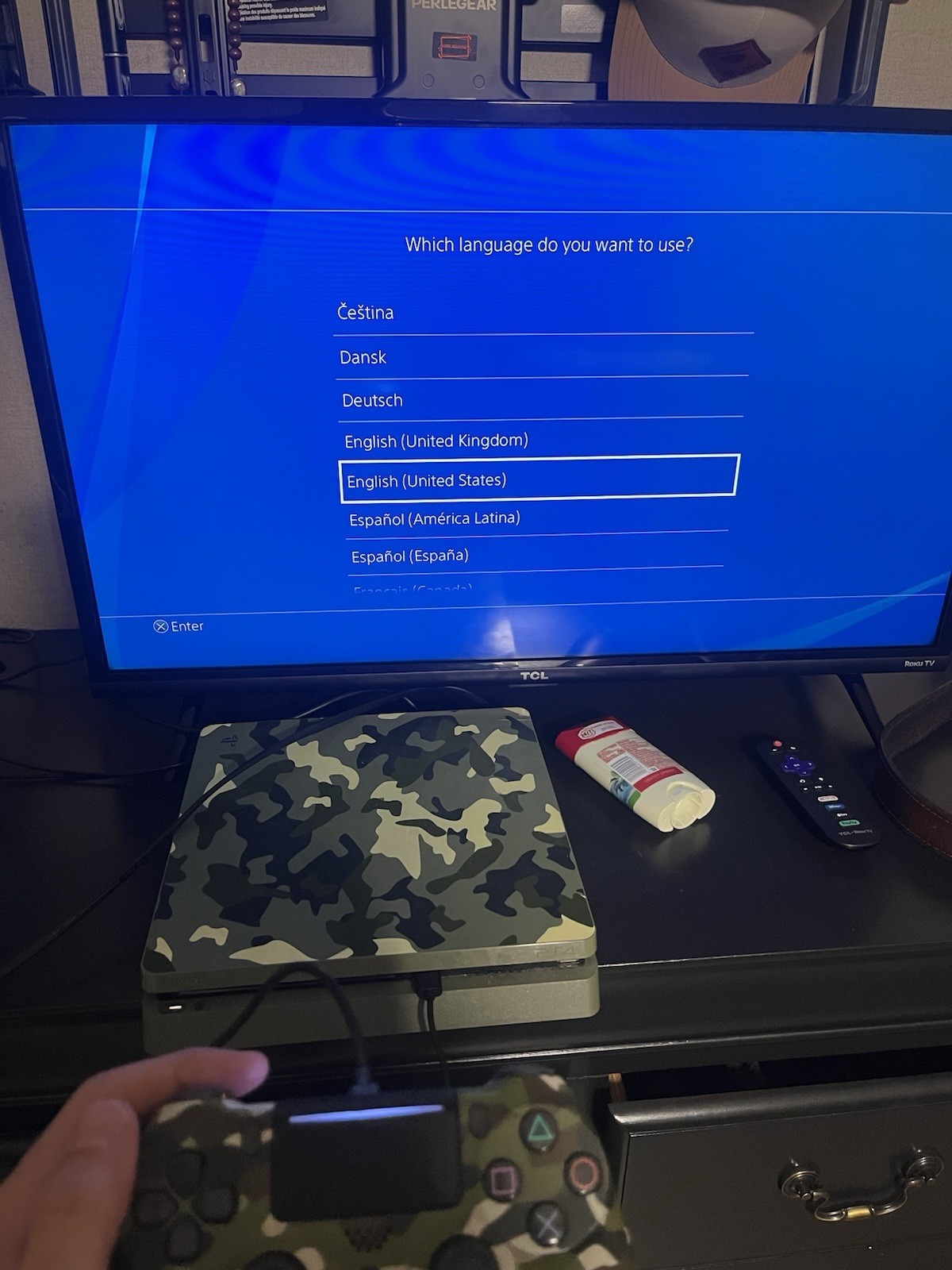 Sony PlayStation 4 Slim Green Camo Console w/ Camo DualShock 4 CUH-2115B