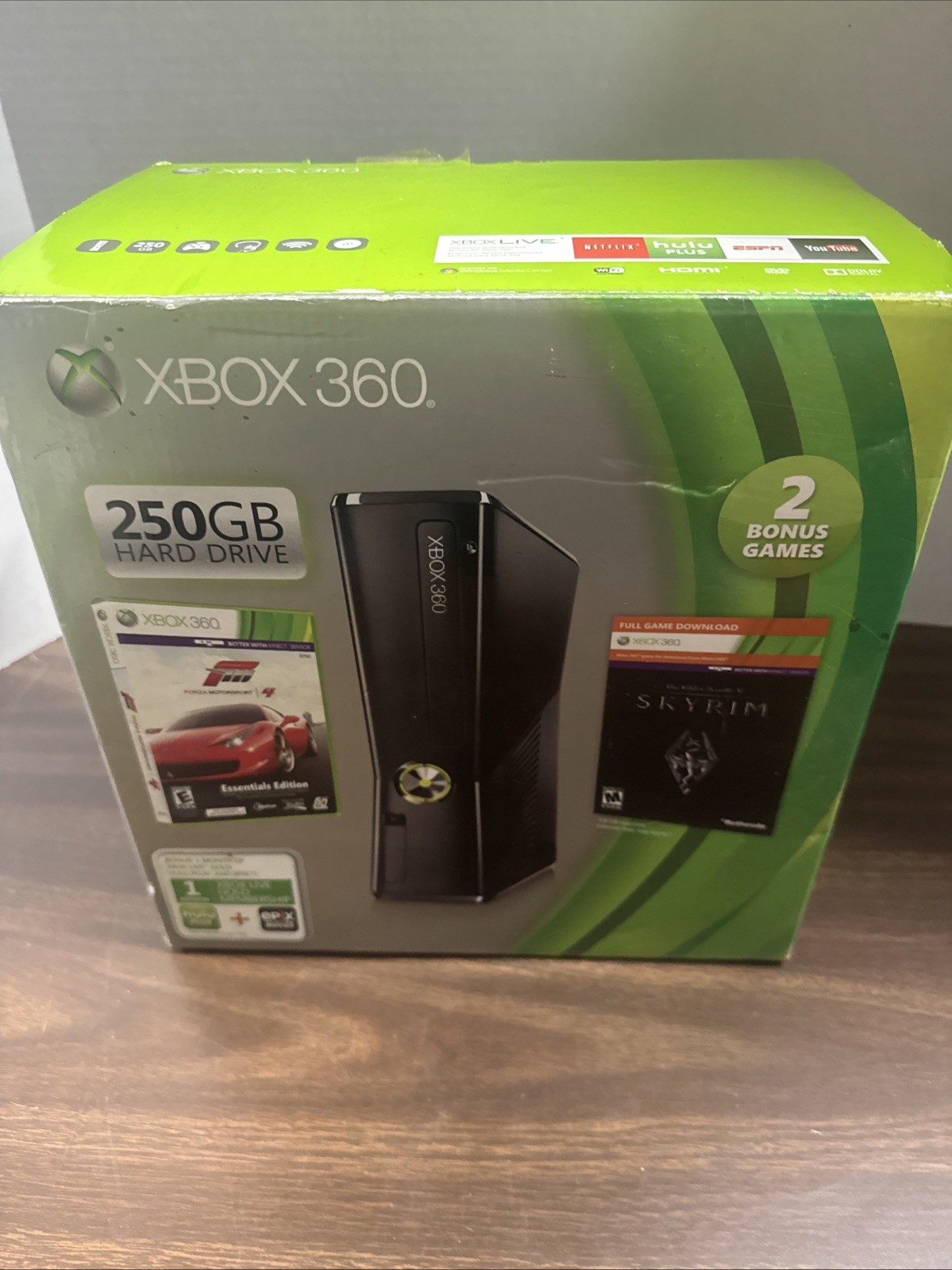 Microsoft Xbox 360 S 250GB Console w/ Controller and Box