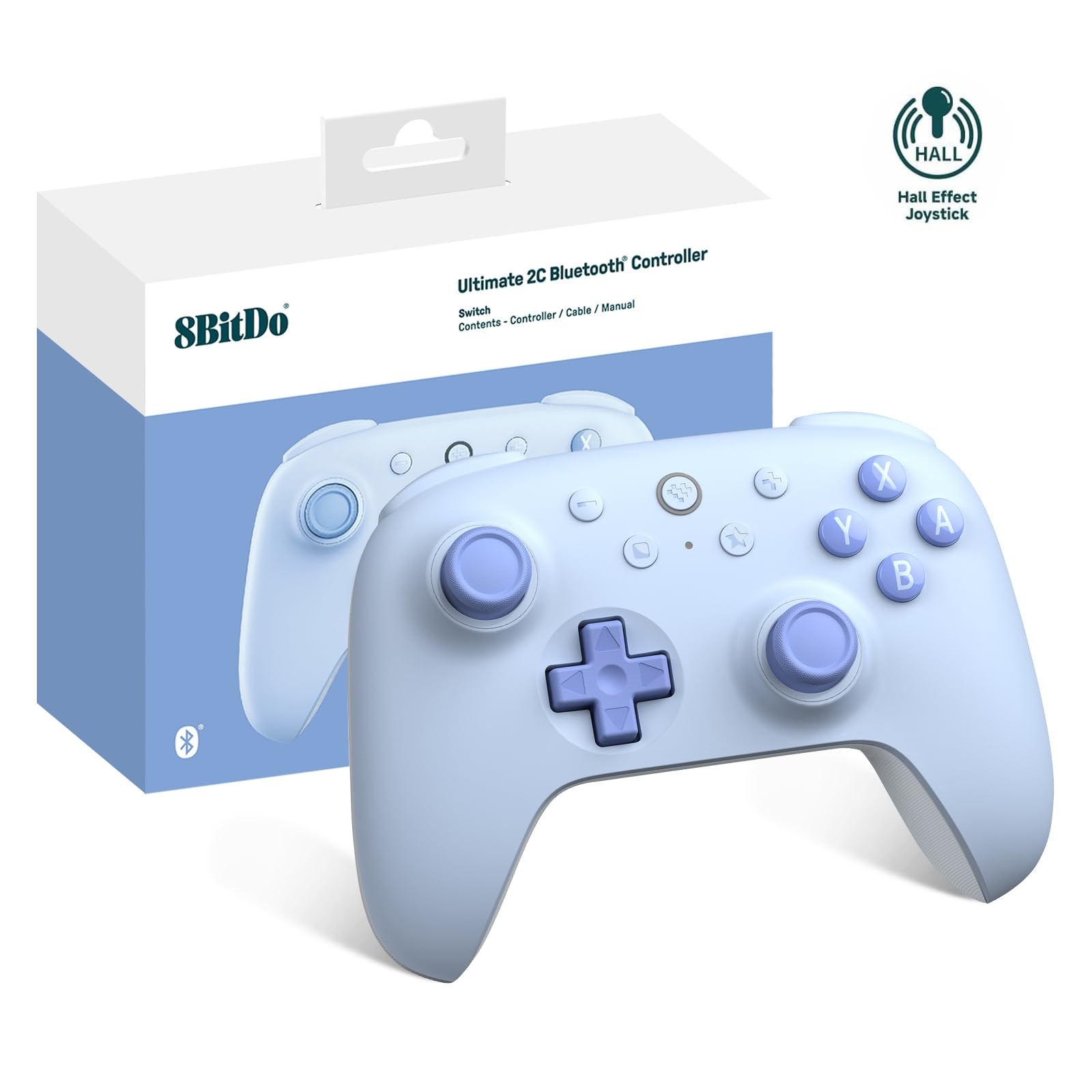 8Bitdo Ultimate 2C Bluetooth Controller (Hall Effect Joystick Update) – Blue