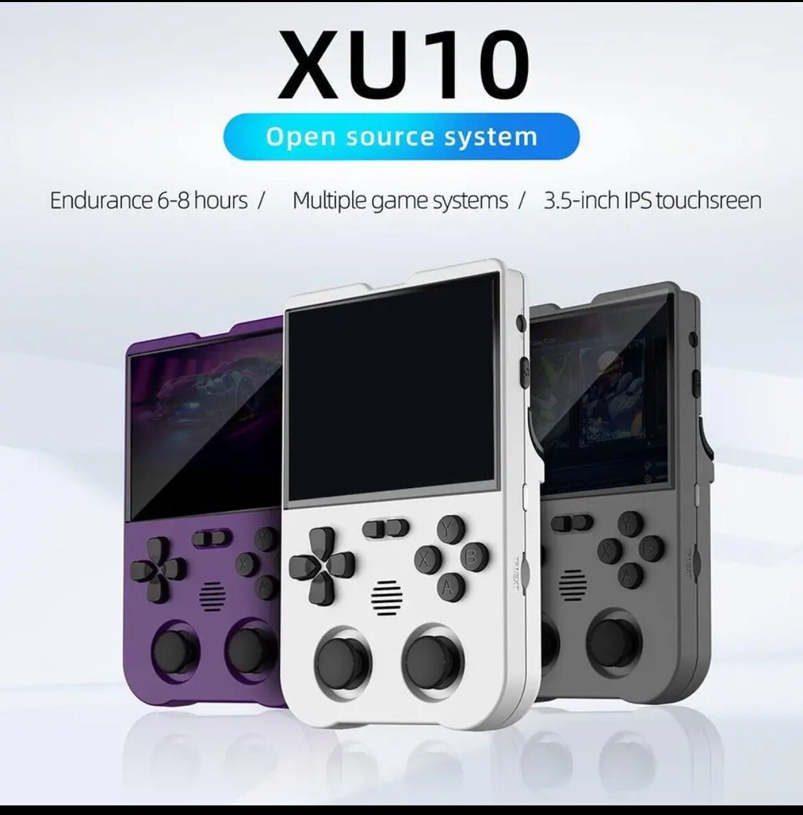 XU10 * RK3326S 64bit A35 3.5inch * IPS Handheld Game Console * NEW * Gray