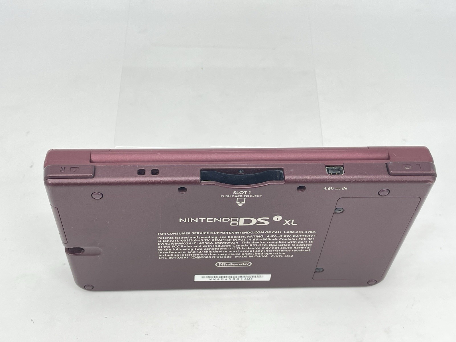 Nintendo DSi XL Handheld Game Console UTL-001 Burgundy W/ Charger Only Works