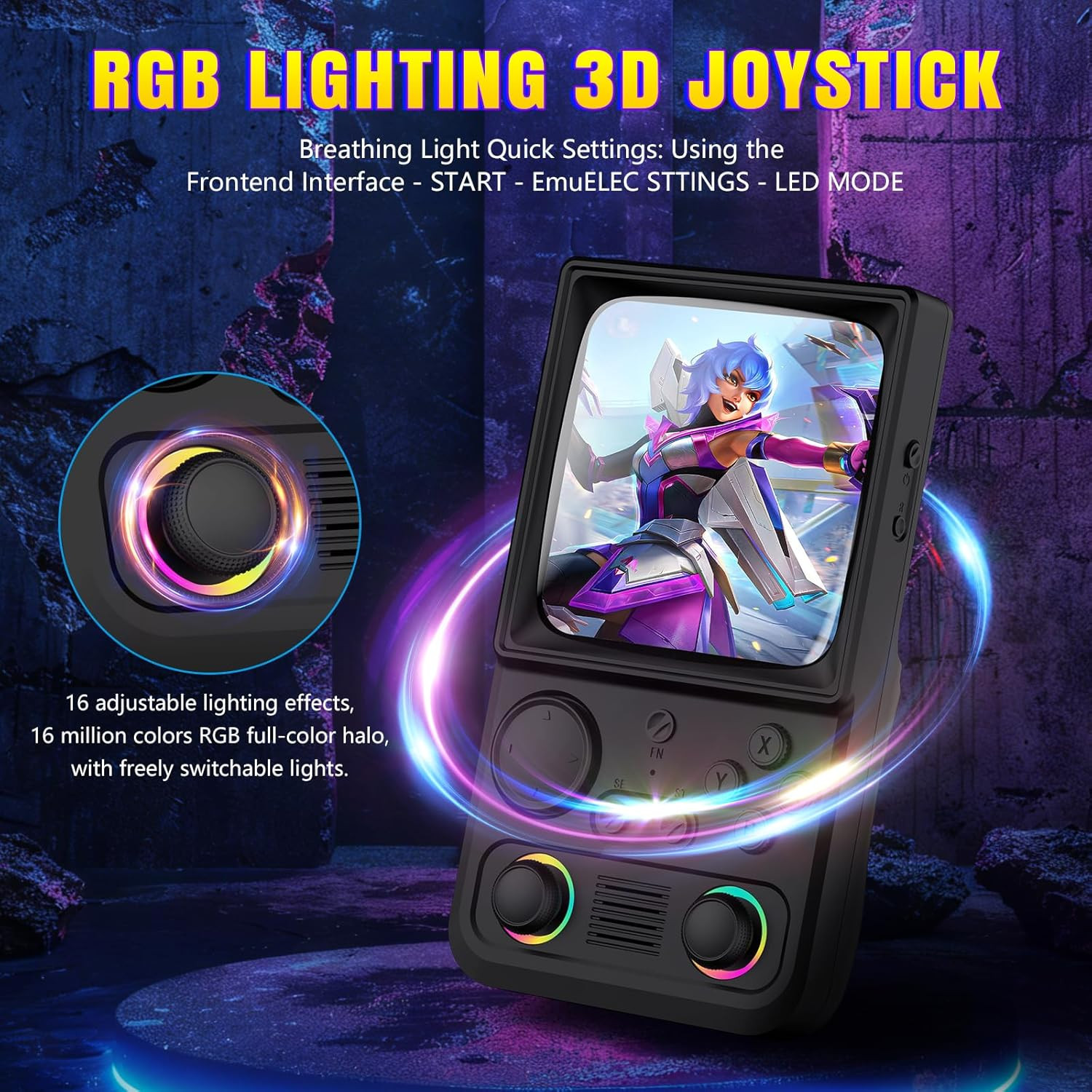 R36TMAX Upgraded Retro Handheld Game Console with 4000Mah Battery, 4.0» IPS Scr