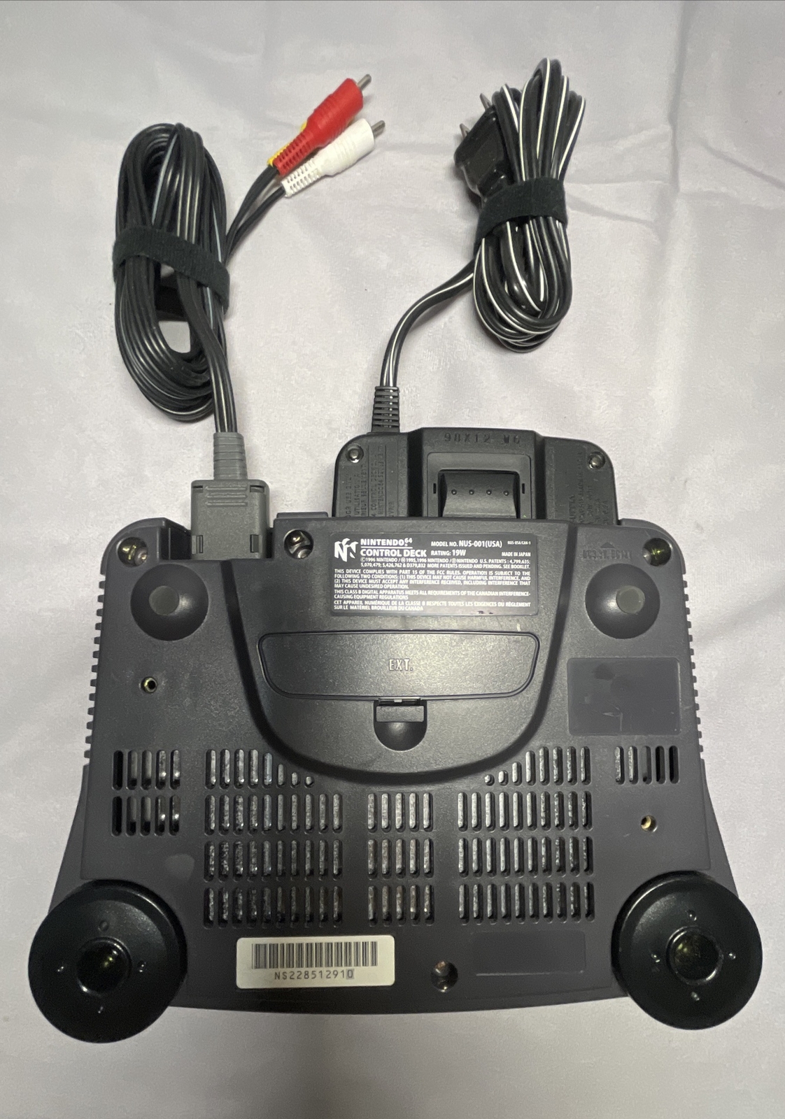 Nintendo 64 N64 Console Charcoal Grey w/ Controller & 3D Printed Display Stand