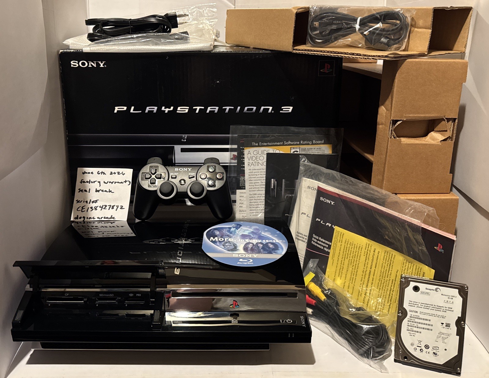 Sony PS3 CECHA01 Console 100% Complete CIB w OEM Box Serviced Very Clean Read 👀