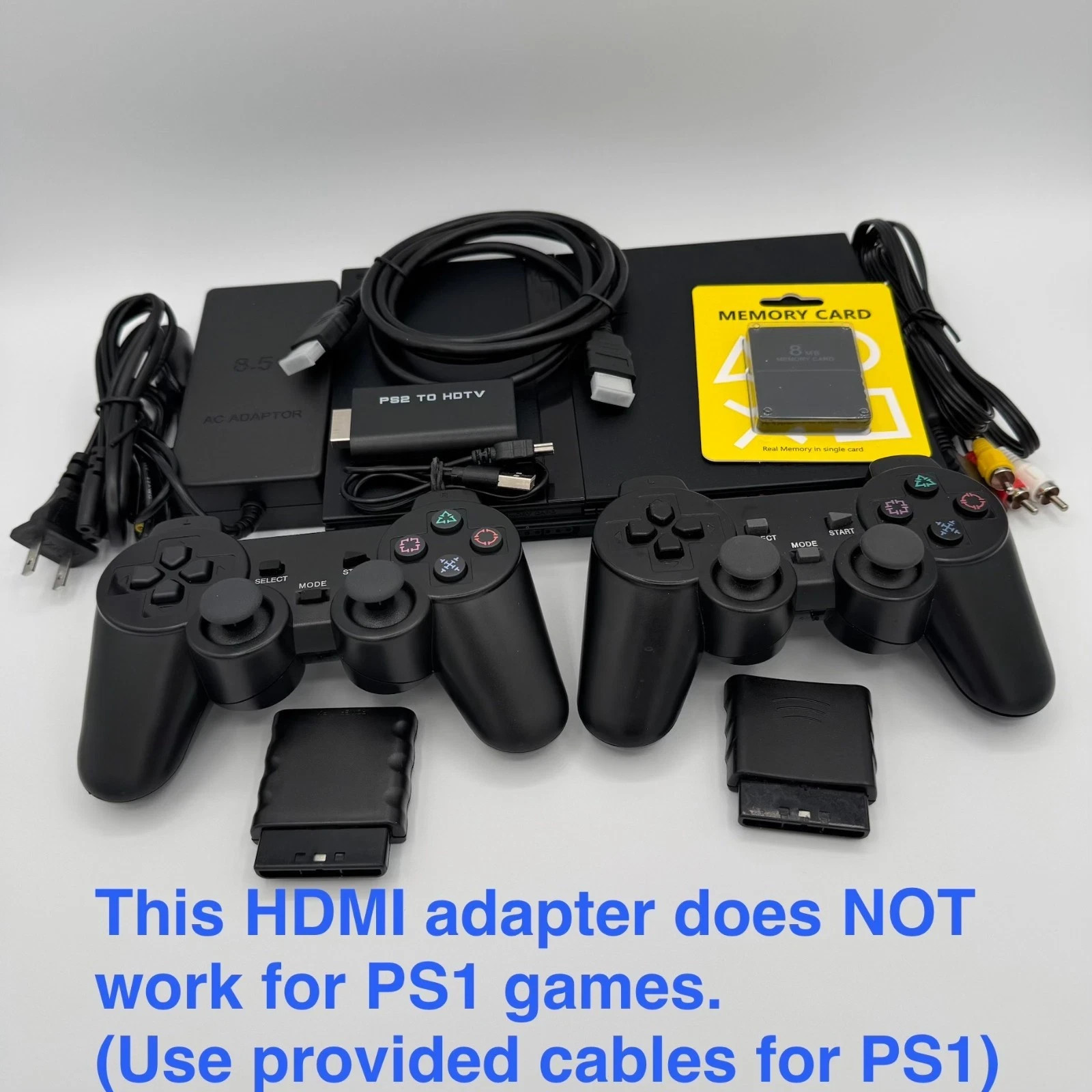 PlayStation 2 Slim Console PS2 Game System 2 Controller HDMI Bundle Refurbished