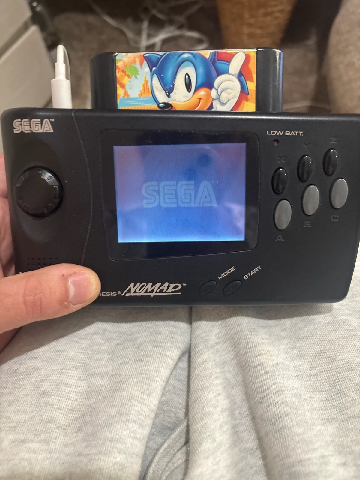 SEGA Genesis Nomad Handheld Console Black, Battery Powered, Working