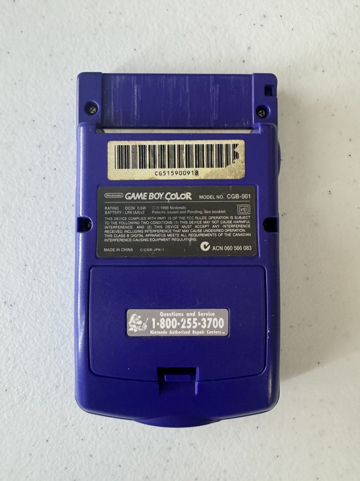 Nintendo Game Boy Color Grape Handheld Console – TESTED, AUTHENTIC