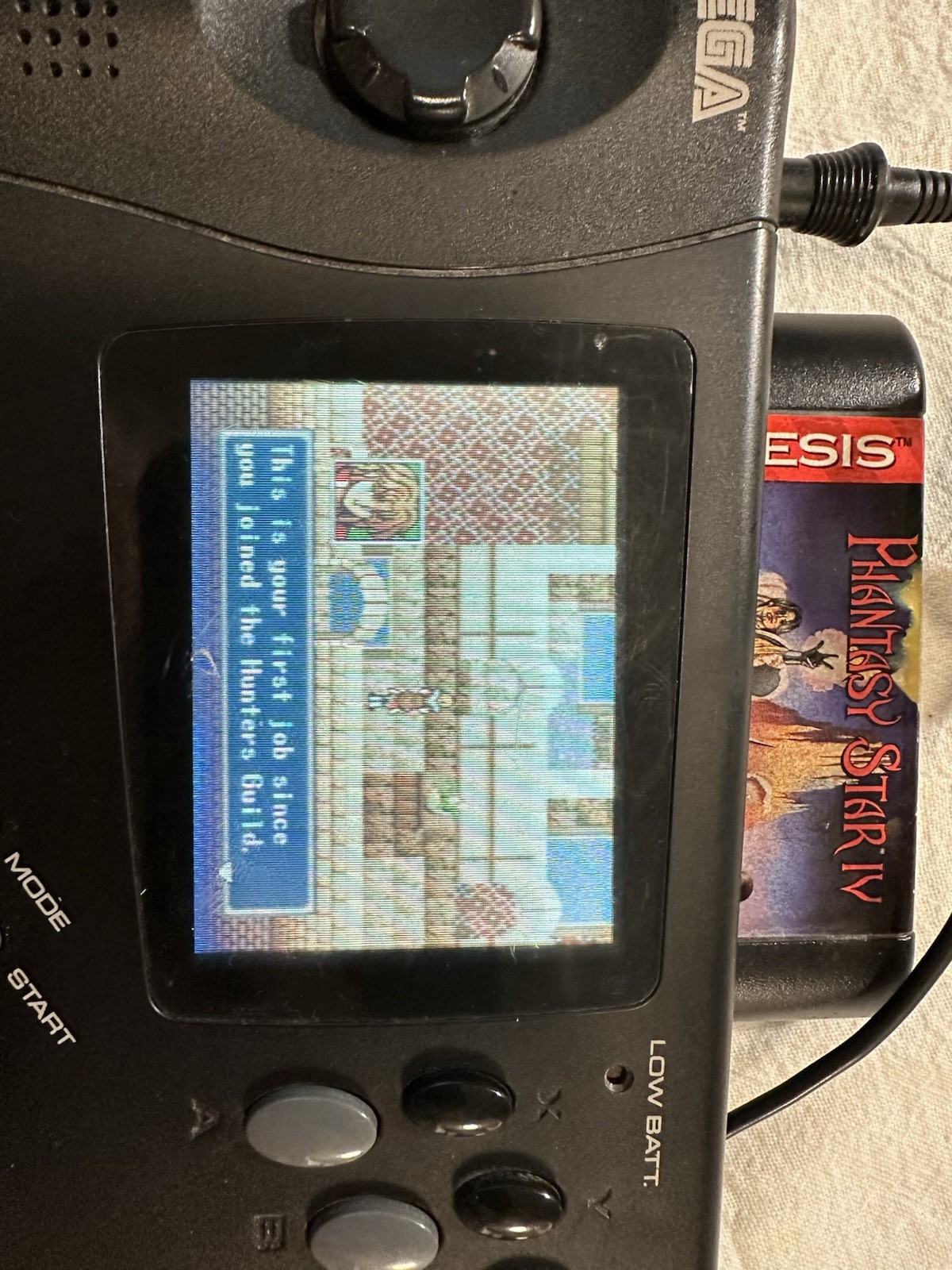 SEGA Genesis Nomad MK-6100 Handheld System W/ power supply. Tested runs great.