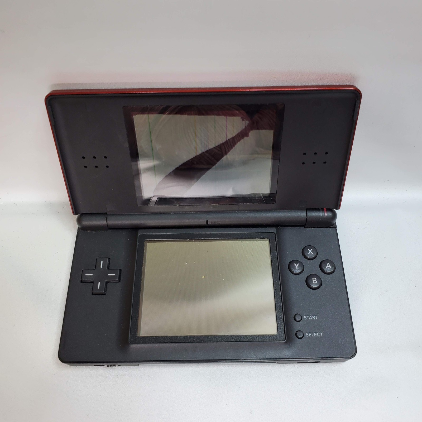 Nintendo DS Lite Handheld Game Console Red Black USG-001 For Parts Or Repair