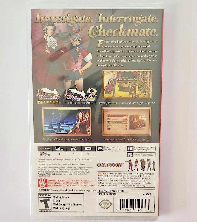 Ace Attorney Investigations Collection Switch Brand New Game Special [2024]