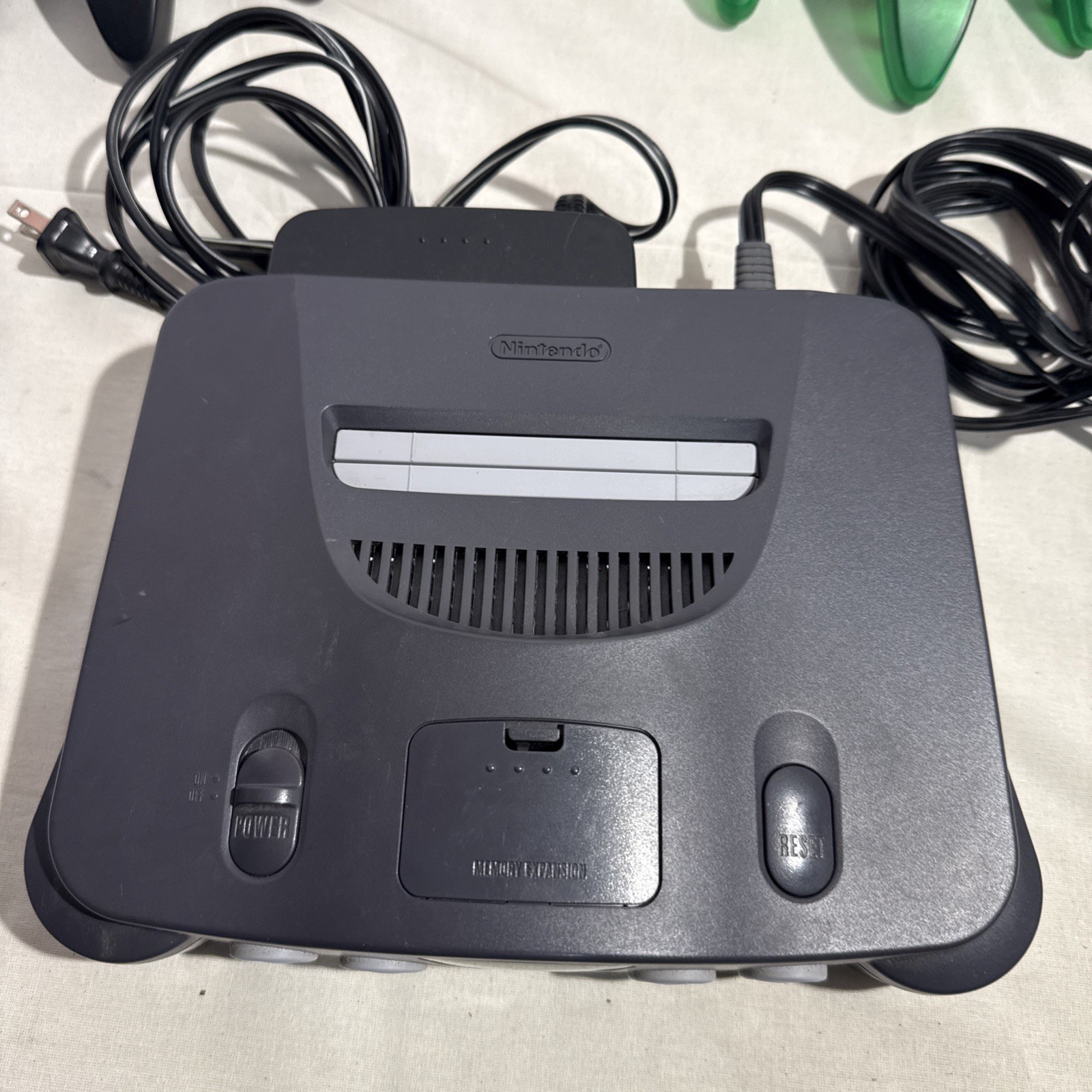 Nintendo 64 N64 Gray Console w jumper Pak NUS-001 NUS-007 NTSC-J