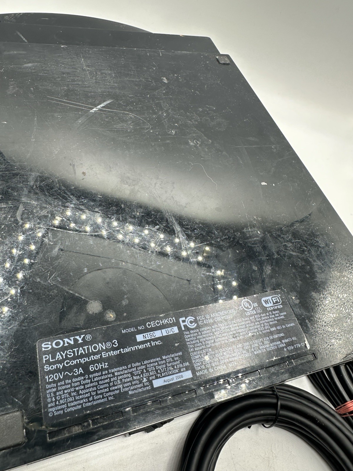 Sony PlayStation 3 PS3 80gb CECHK01 Phat Fat Console w/ Controller & Power Cord