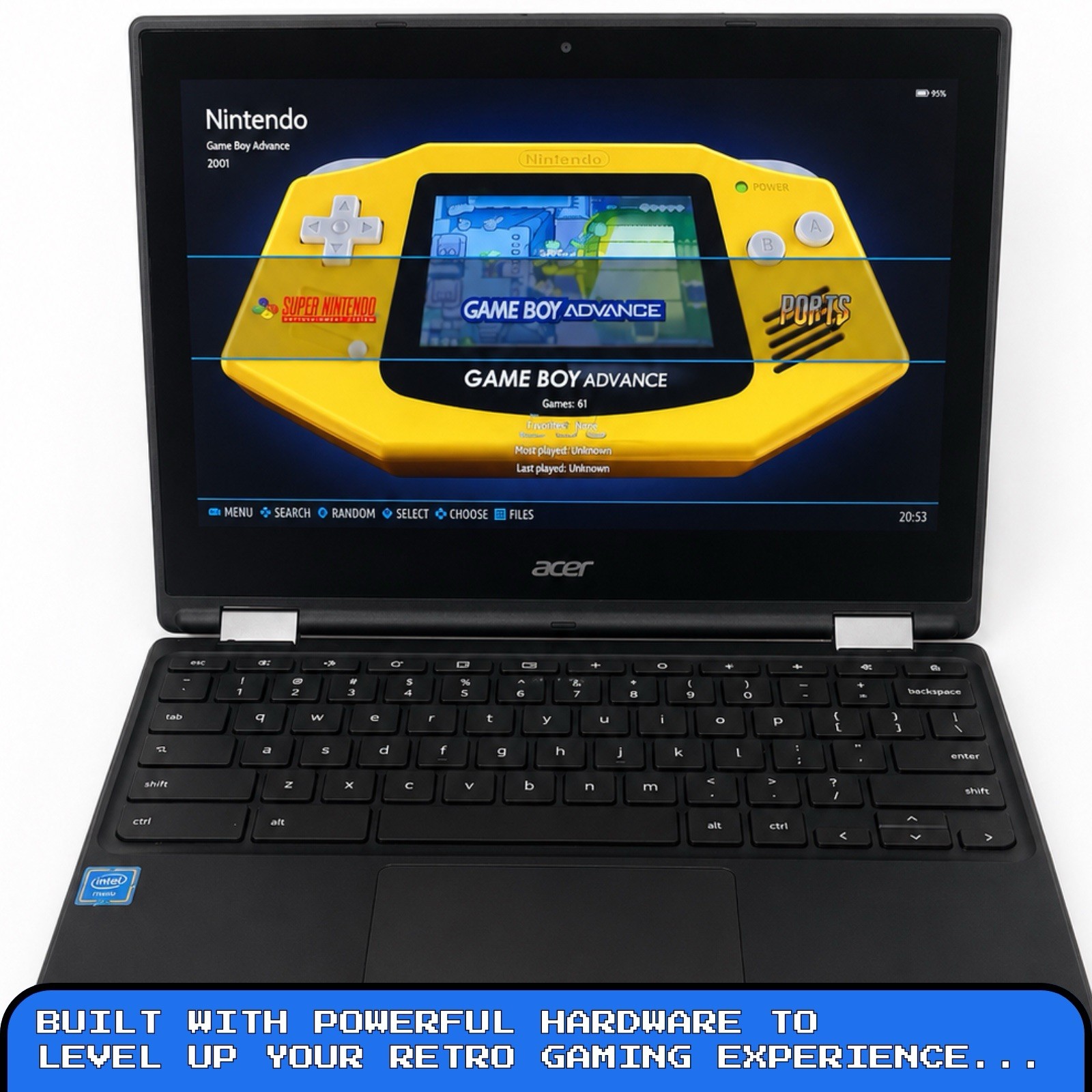 Retro Gaming Laptop Netbook Batocera 128GB Mini PC Emulation Console Controller