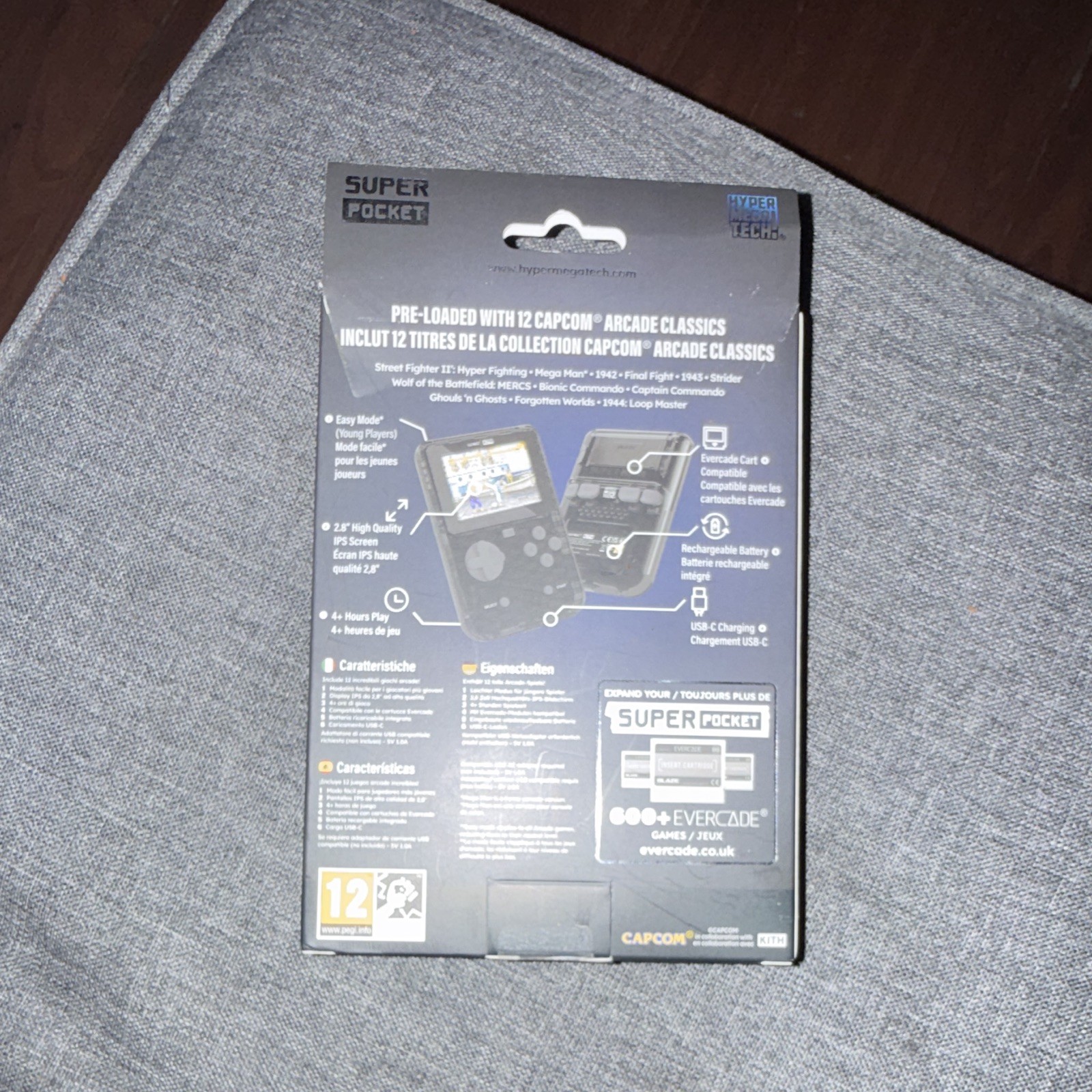 Capcom Hyper Mega Tech Super Pocket Kith, Handheld Console, USB-C, Black