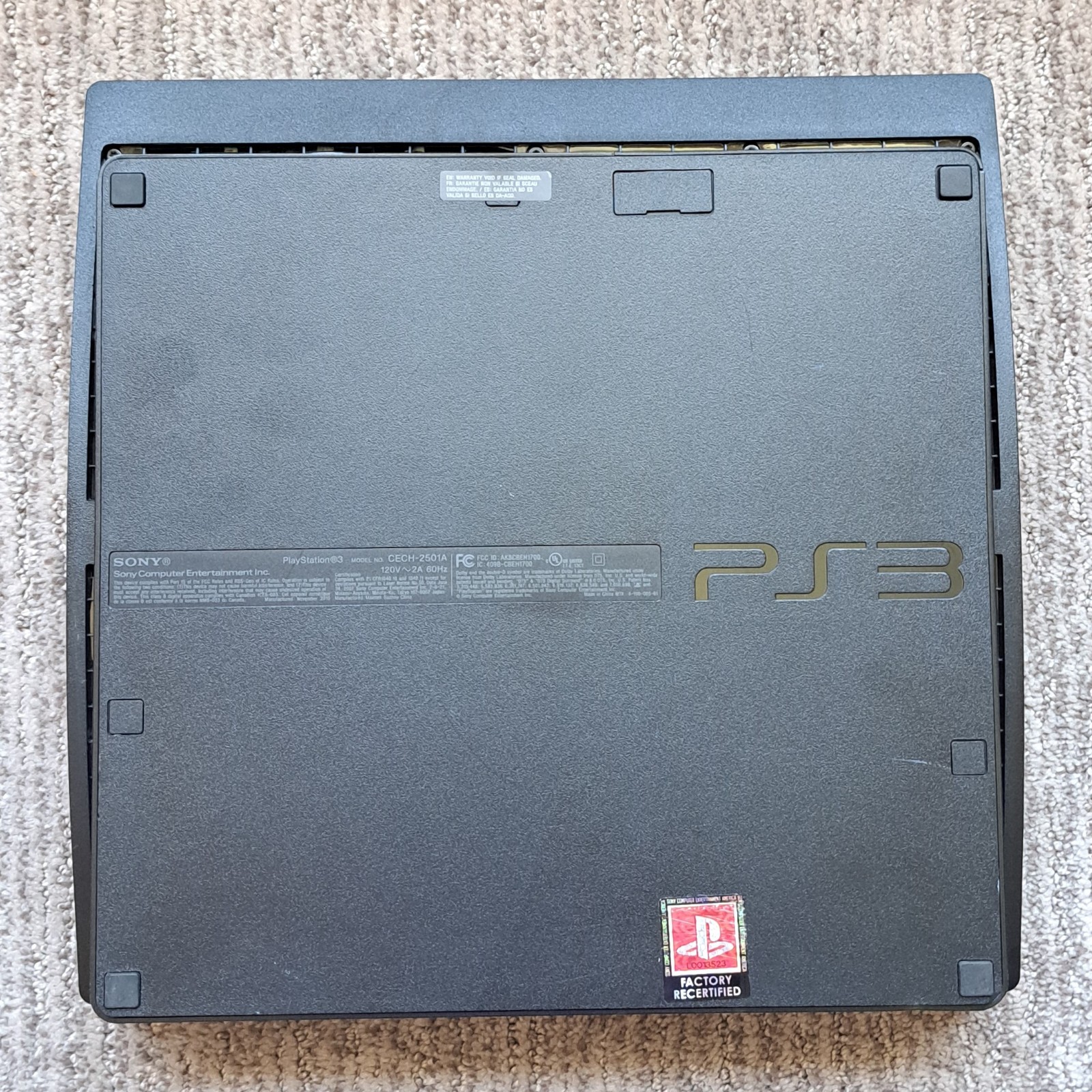 Sony PlayStation 3 – PS3 Slim 160GB Black Console – CECH-2501A- For Parts/Repair