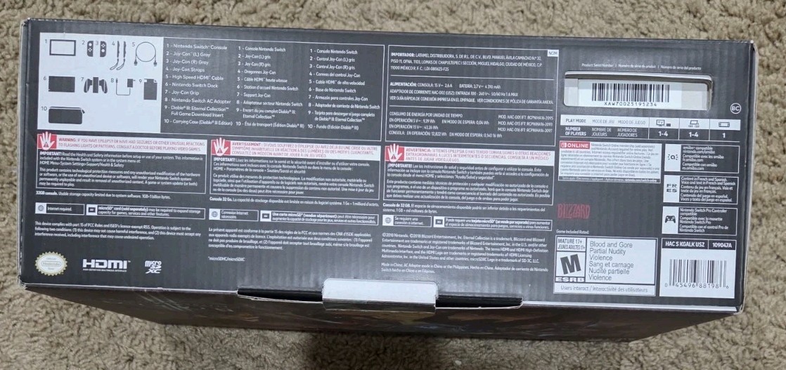 Nintendo Switch – Diablo III 3 Eternal Collection Console Boxed + Pro Controller