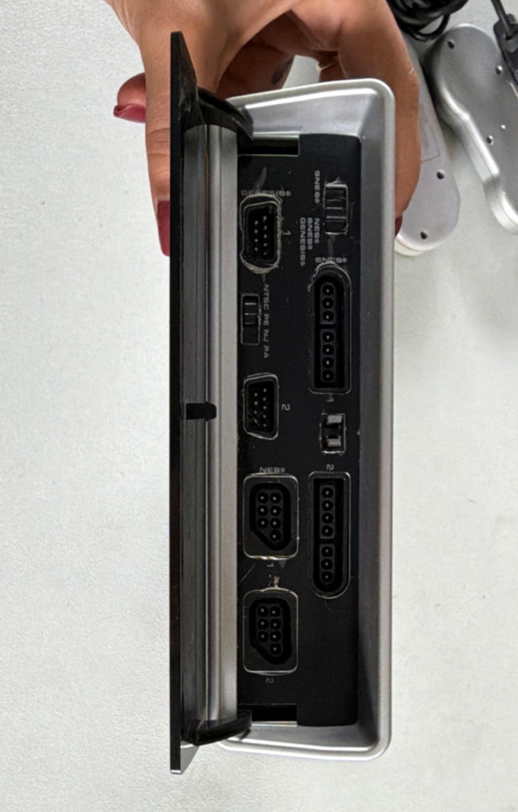 Retro-Bit Super Retro Trio 3 Console Silver Black SNES NES Genesis Compatible