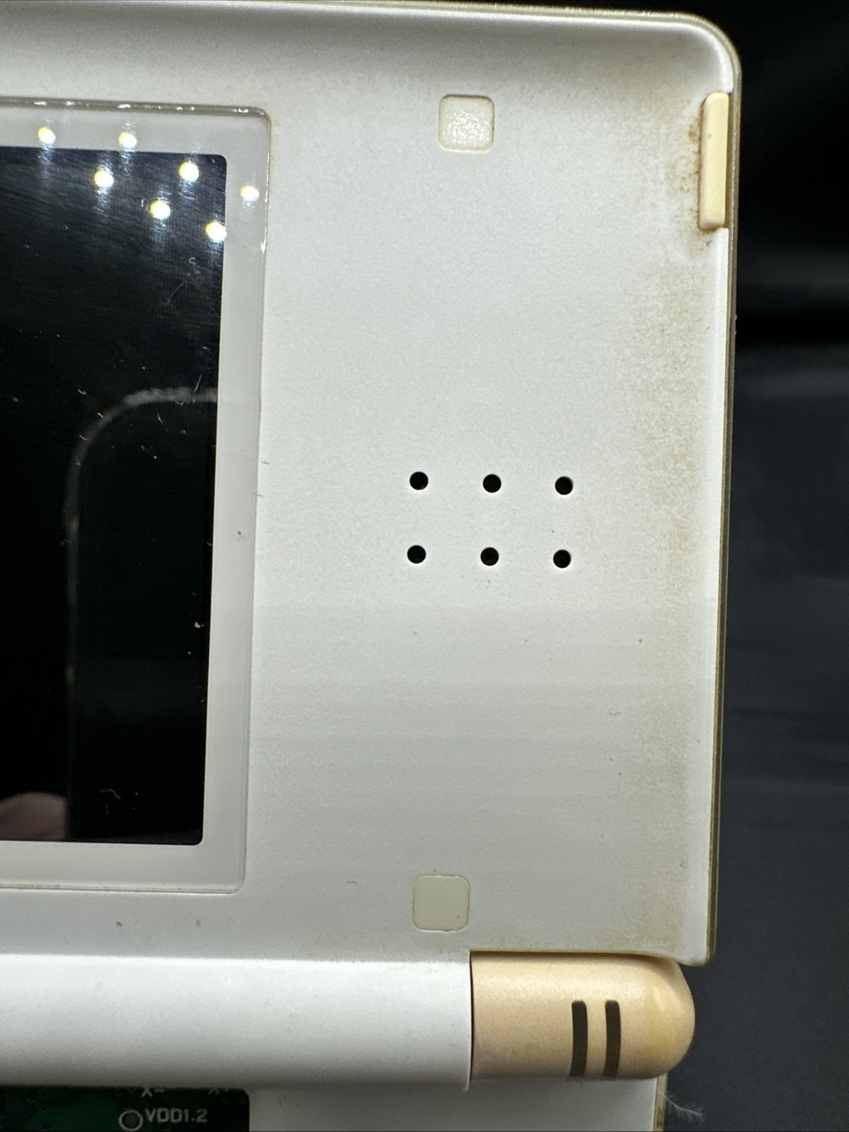 Nintendo DS Lite Handheld Game Console White For Parts Or Repair