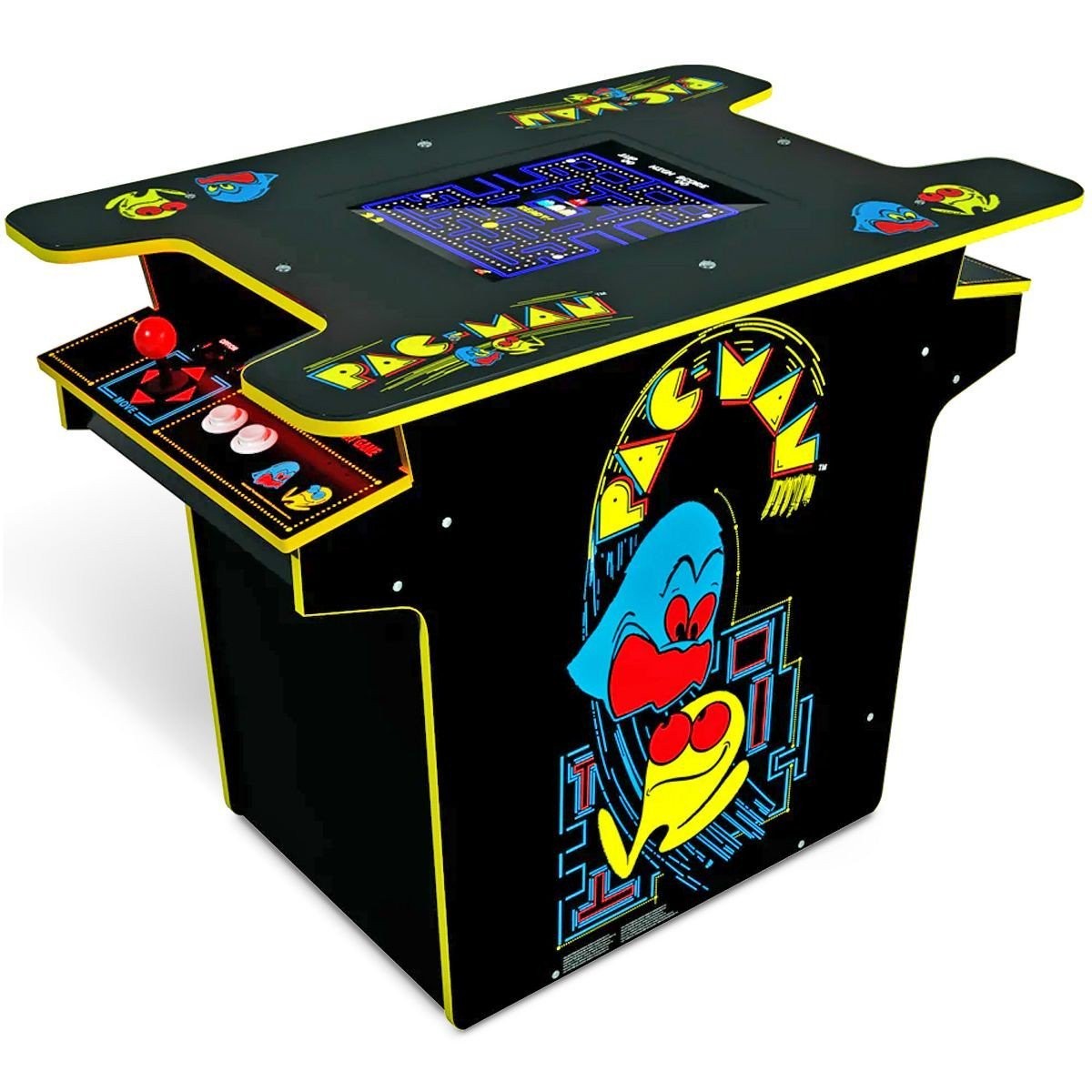 Brand New Arcade1Up Ms. Pac-Man Head-to-Head Arcade Table 12-in-1 17″ LCD A1U