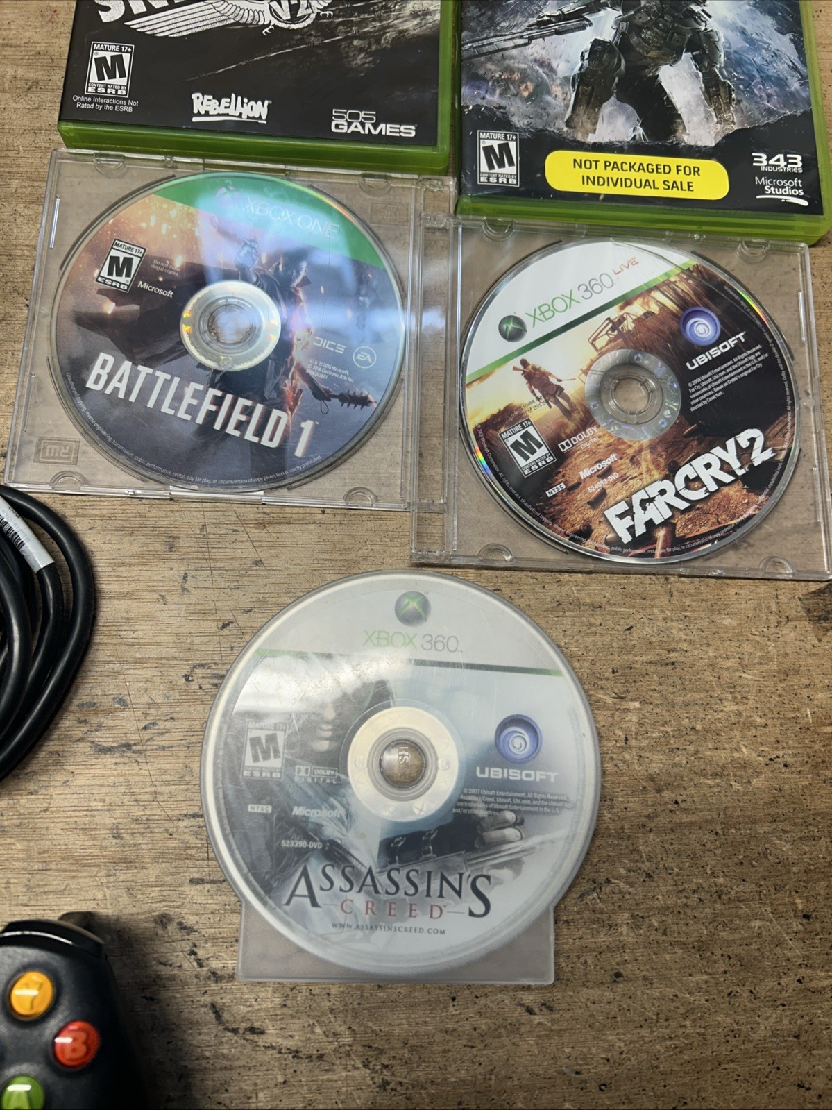 Tested Xbox 360s Model 1439 Console Bundle + Games + Sensor + Controller – READ