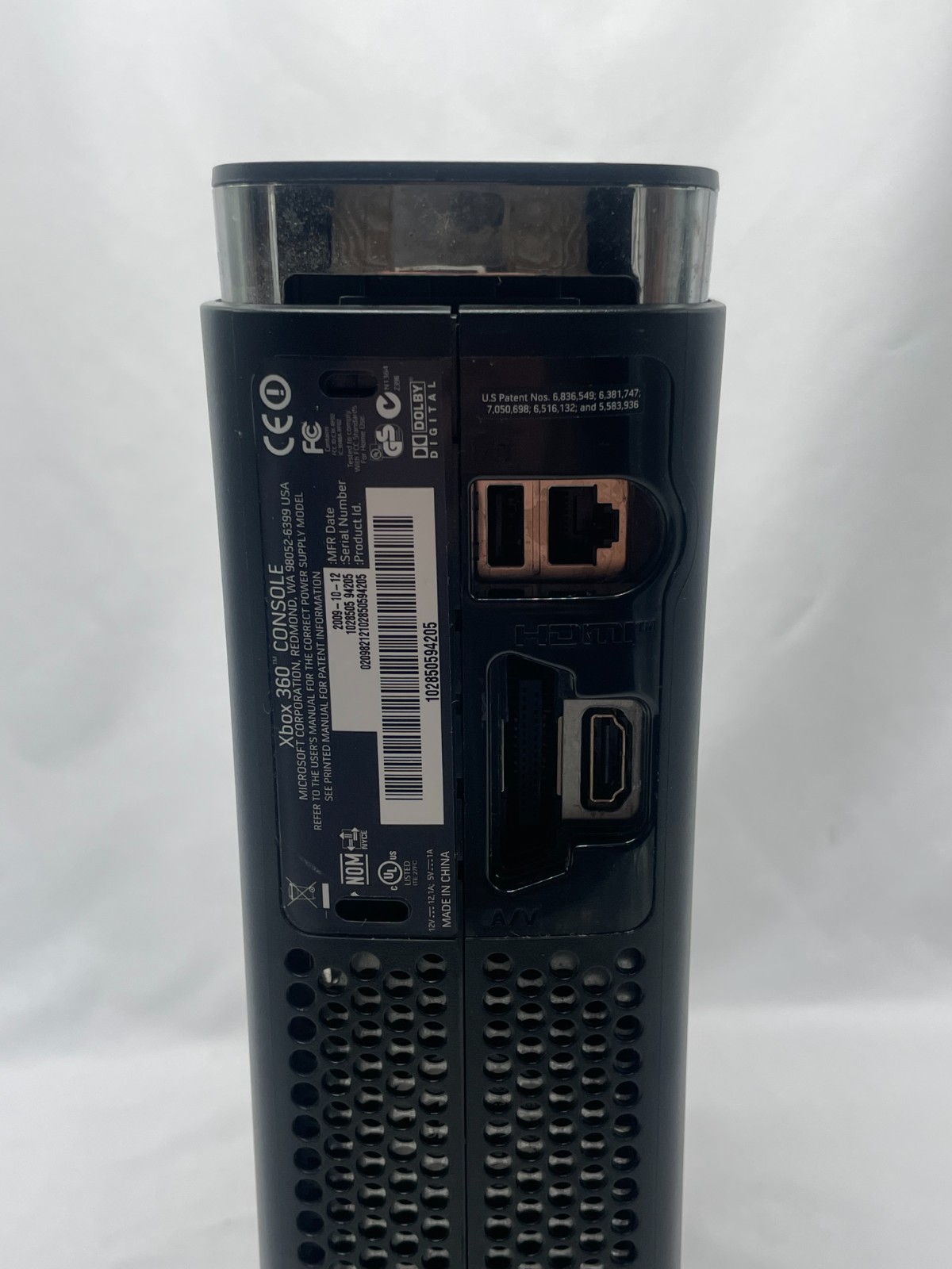 Microsoft Xbox 360 Fat 120GB Hard Drive Console Only No Cables