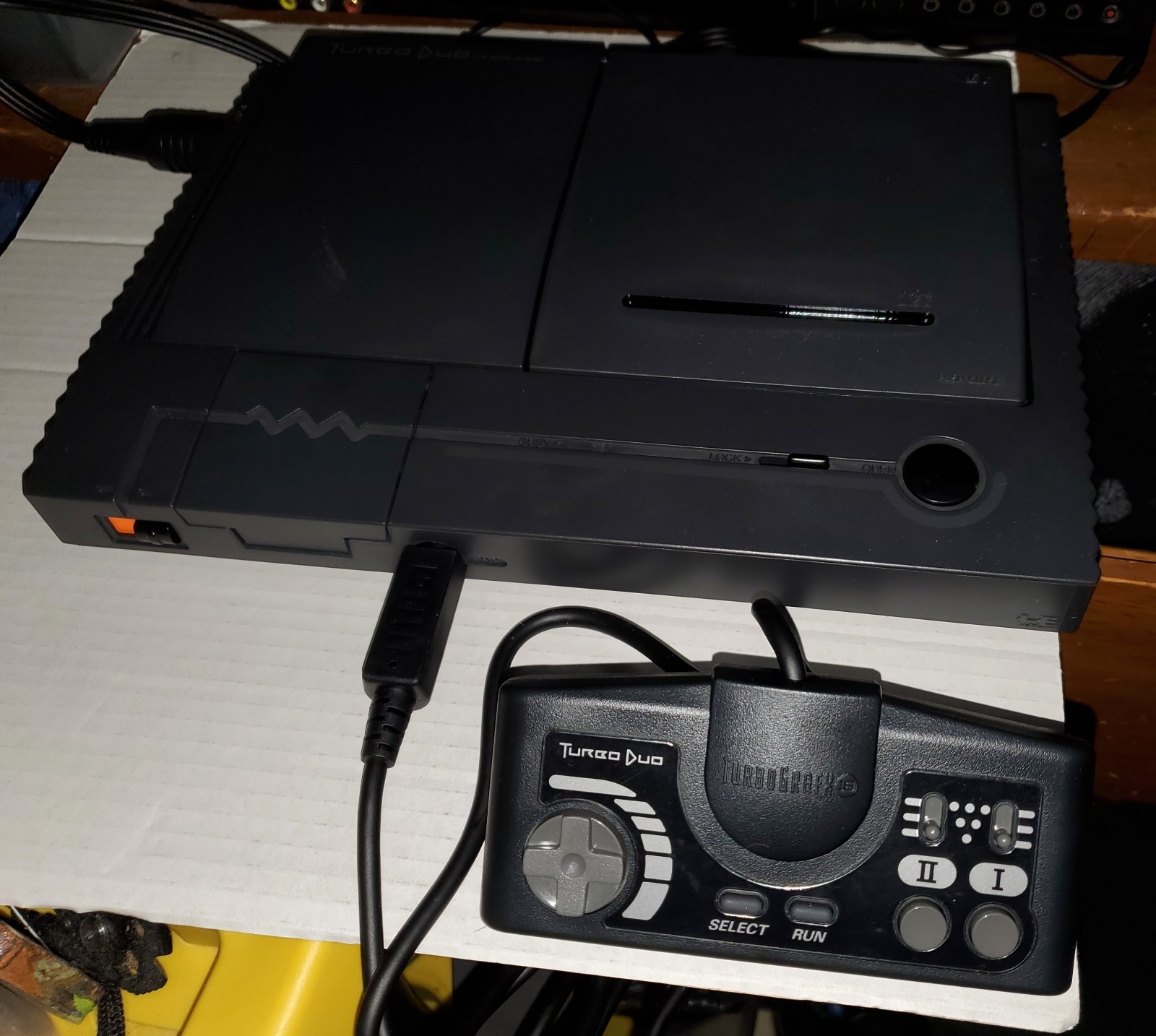 NEC Turbo Duo TurboGrafx-16 Super CD-ROM Console + Box & Games (Tested Working)