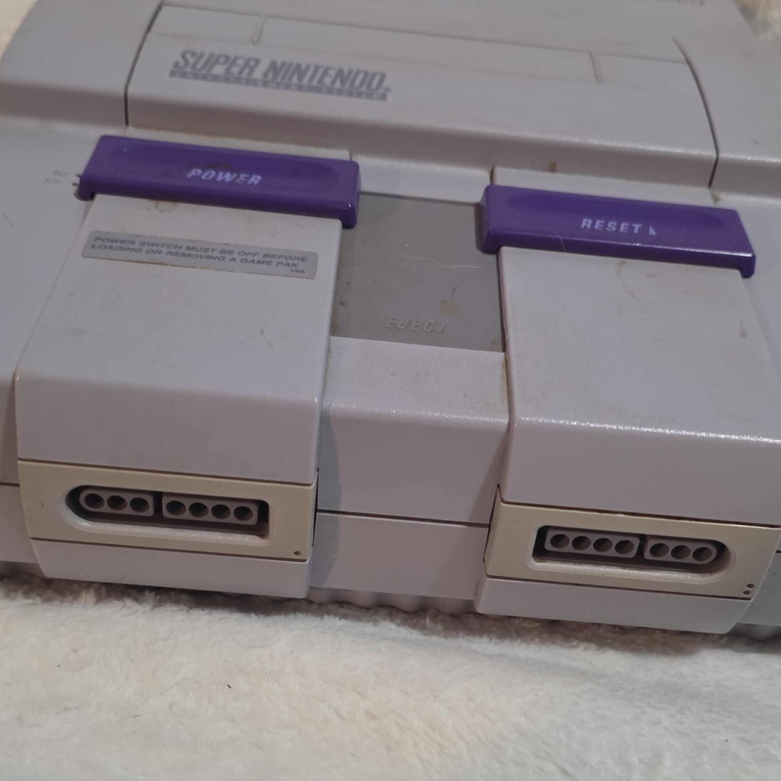 Nintendo Super Nintendo Entertainment System SNS-001 Console Gray/Purple