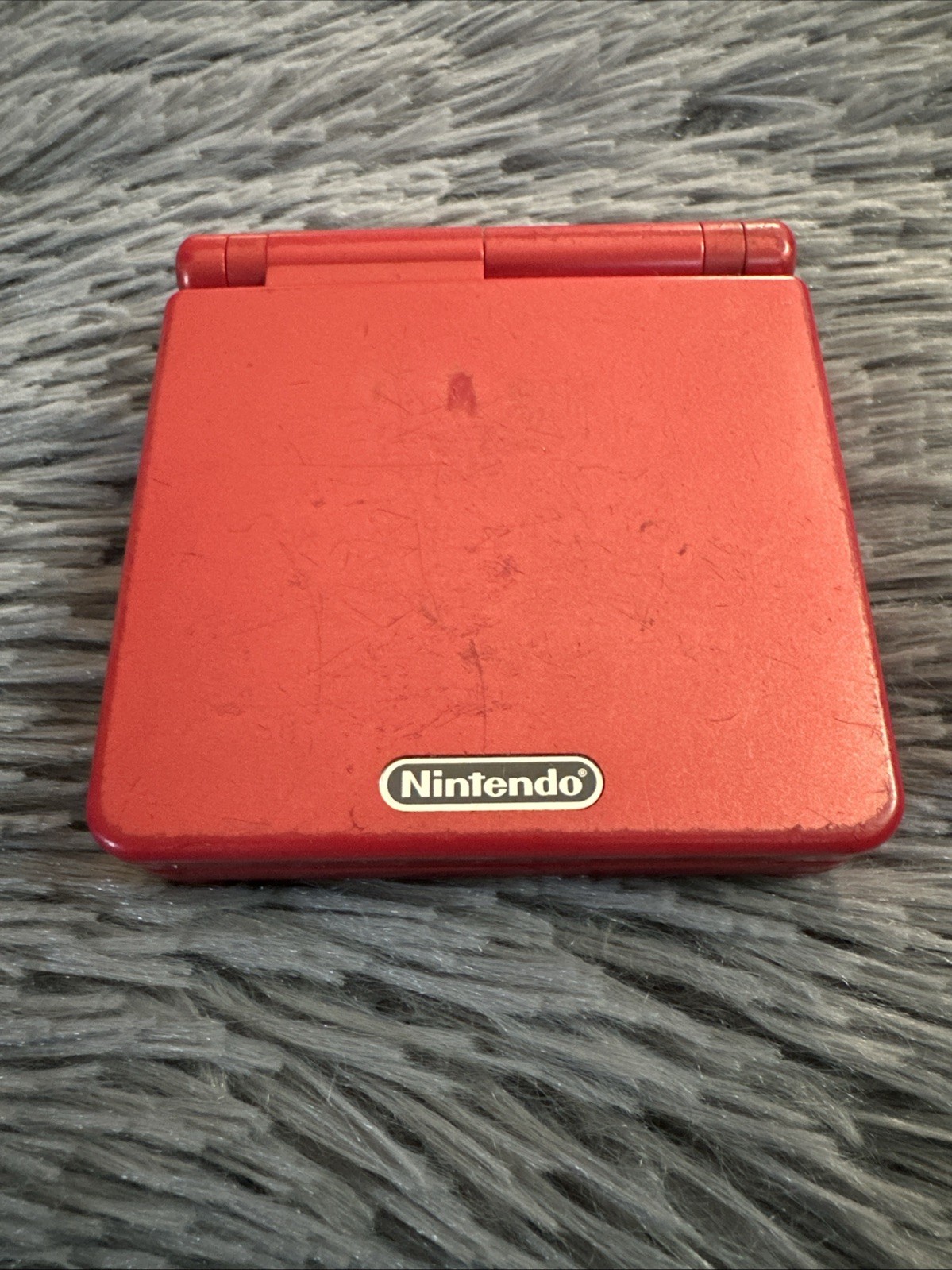 Nintendo Game Boy Advance SP Handheld System – Flame Red For Parts