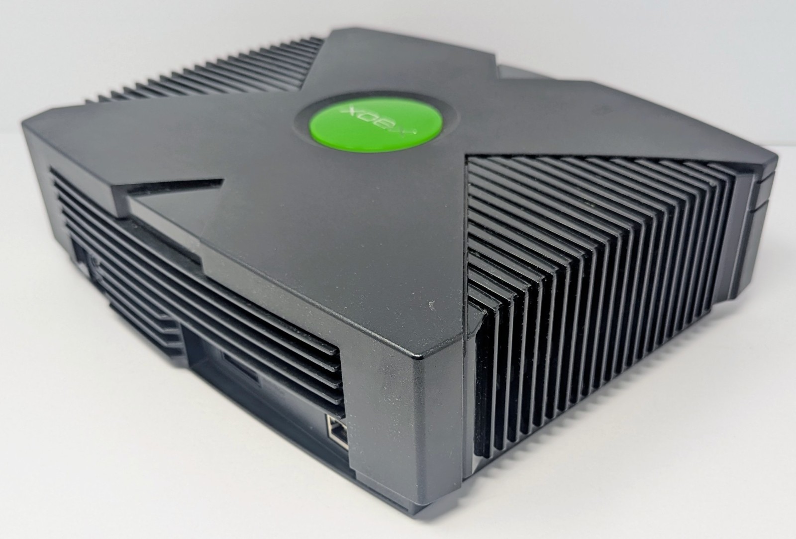 Original Xbox Console Bundle w/ 10 Games & Green Controller – Power Button Issue