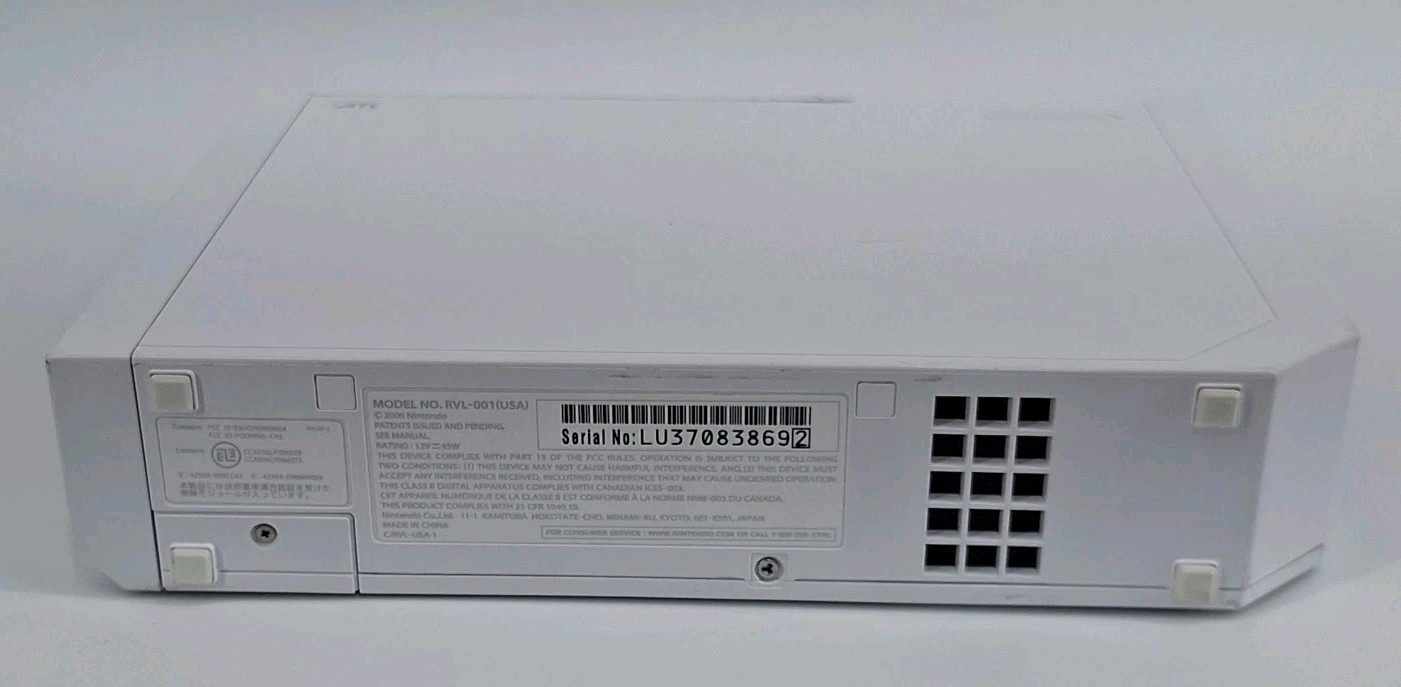 Nintendo Wii RVL-001 512 MB Home Console – White TESTED – READ