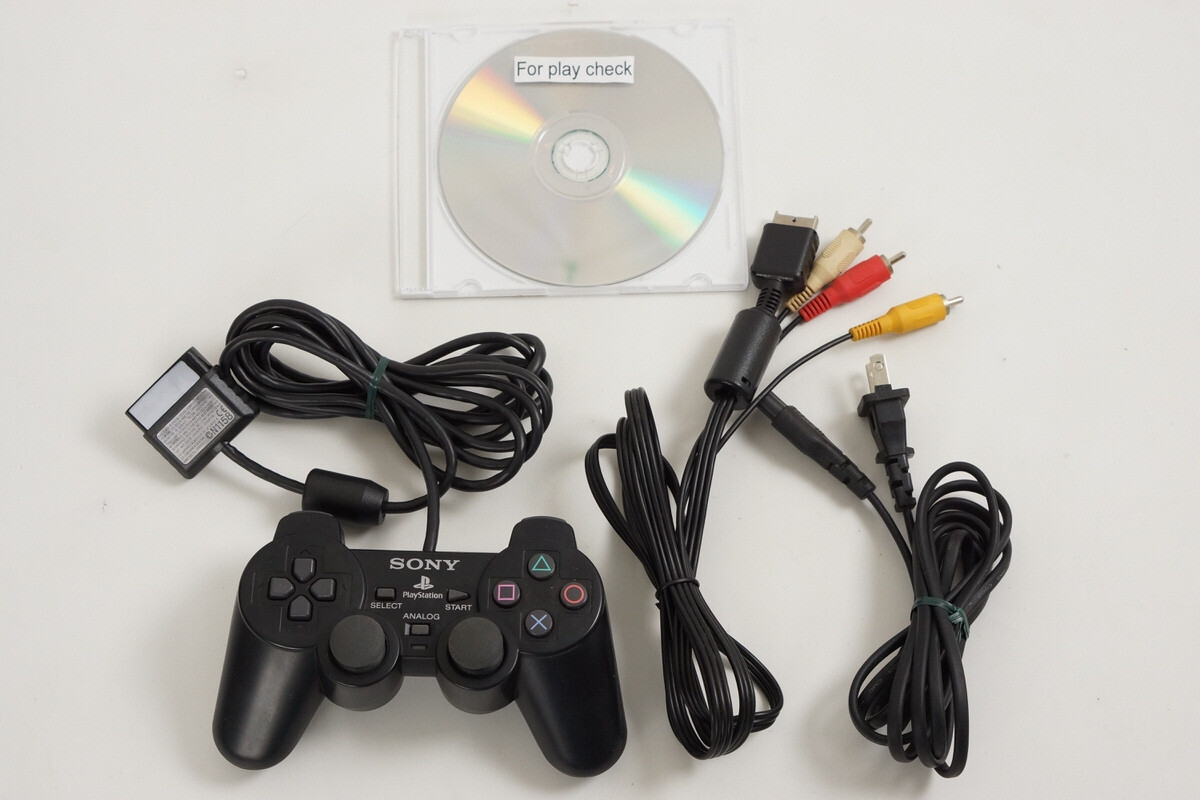 Playstation 2 Midnight Black Console Boxed SCPH-50000 Tested System FJ0814767