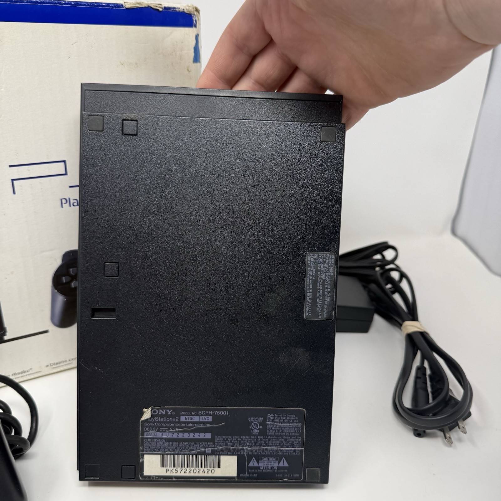 Sony PlayStation 2 PS2 Slim Console (SCPH-75001) with box – NO MANUAL