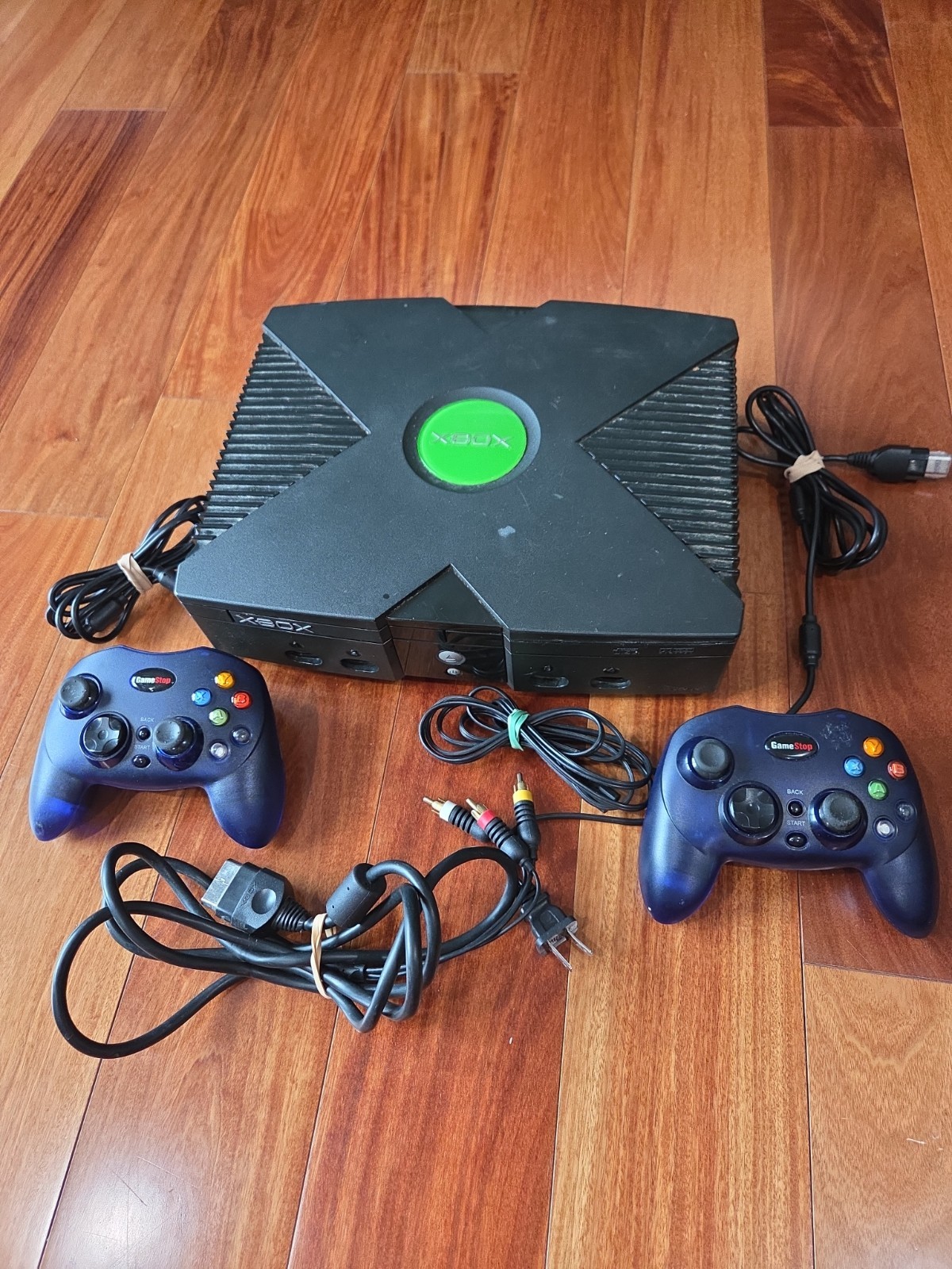 Microsoft Classic Xbox Video Game Console W/ Accessories & 2 Controllers