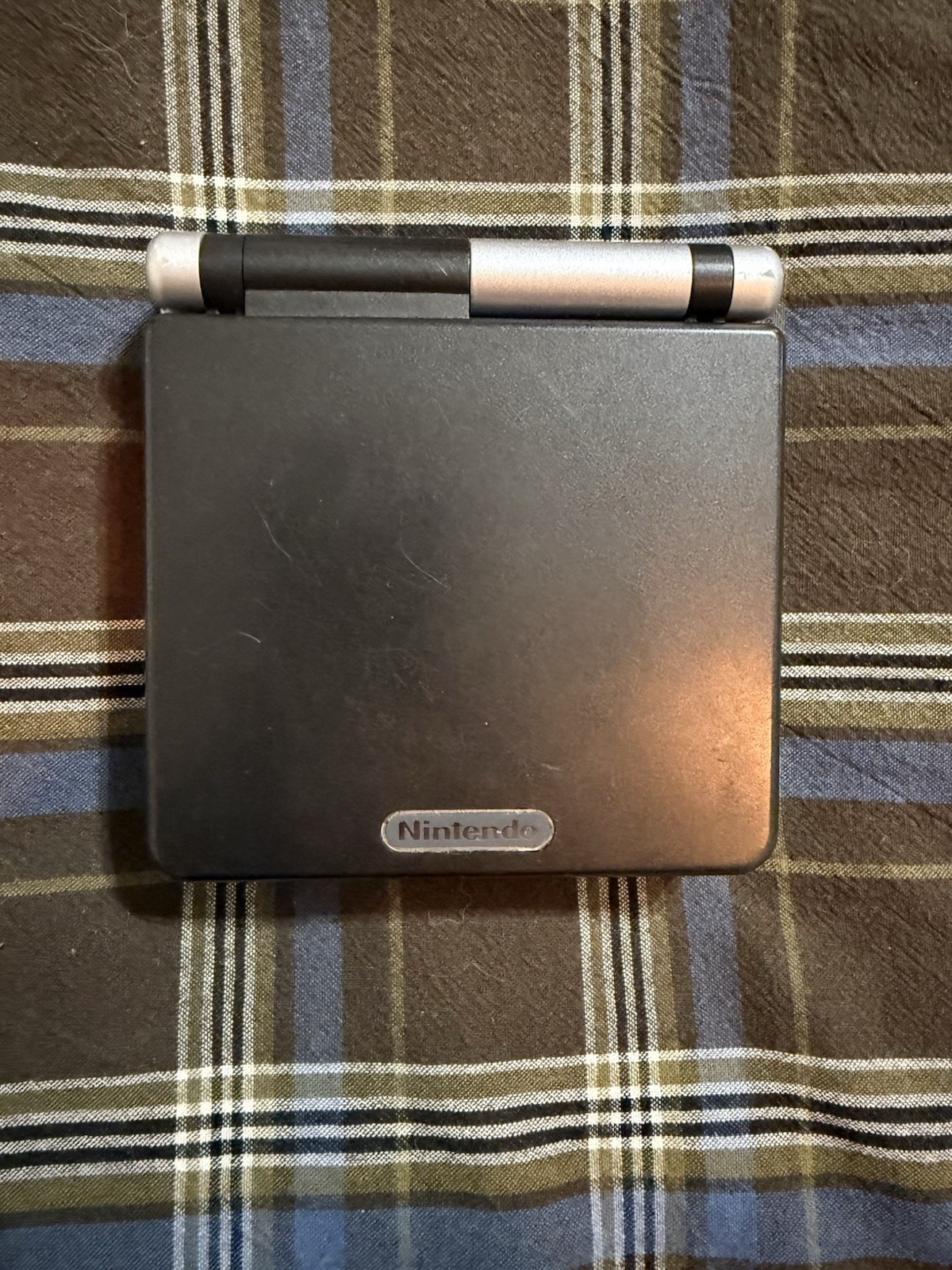 Nintendo Game Boy Advance SP Handheld System-Silver & Black (Tested/Functional)