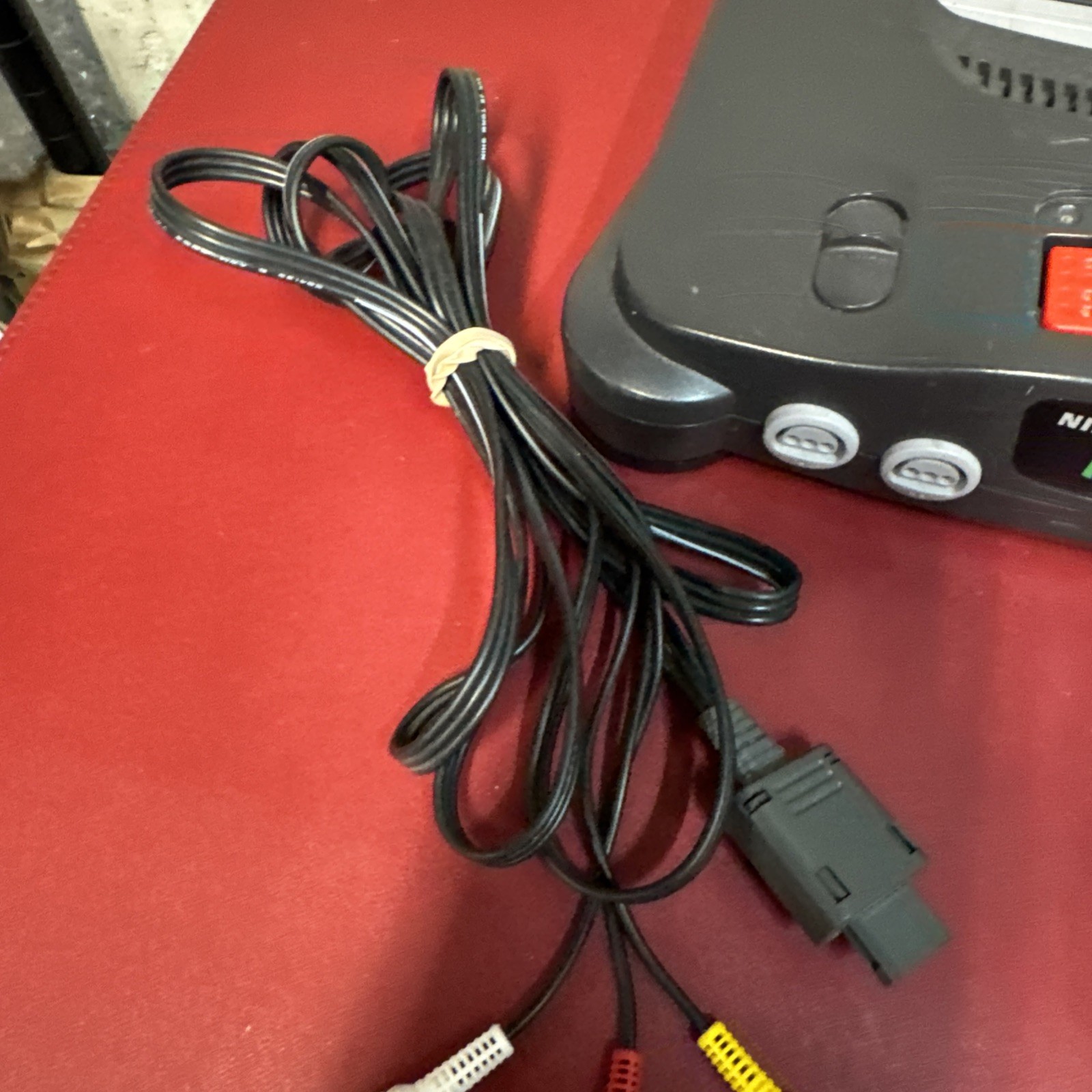 Nintendo 64 Console NUS-001 USA Model with Expansion, Power AV cables See Pics D