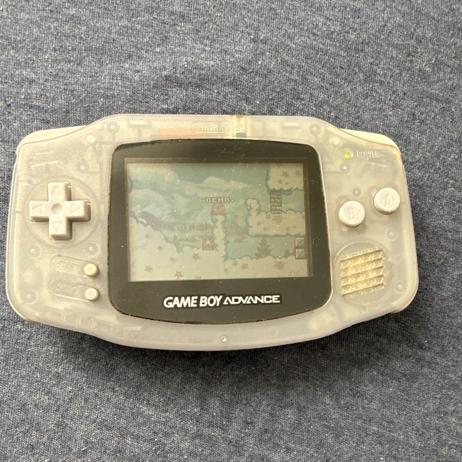 Nintendo Game Boy Advance AGB-001 Clear Handheld Console NTSC-U/C 32MB Jack
