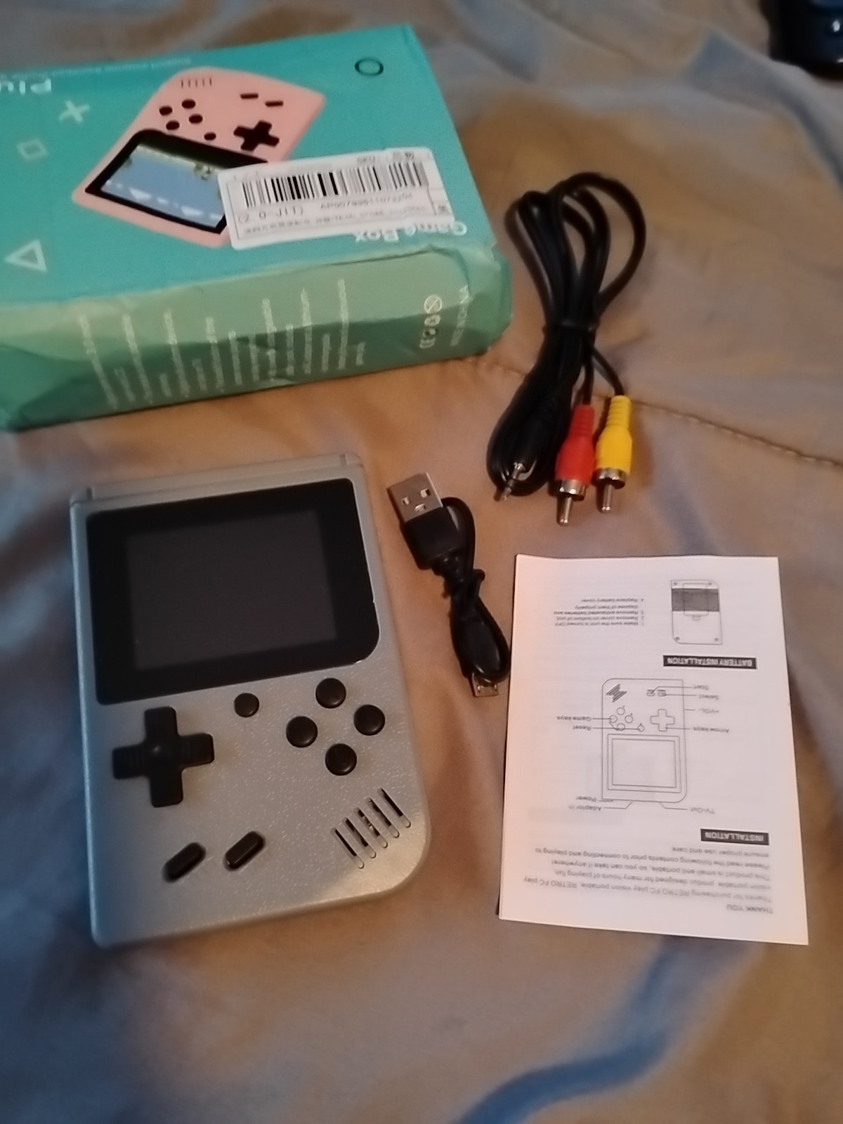 Game Box Plus 500 In 1 Hand Held Retro Game System Grey New sealed Rechargeable