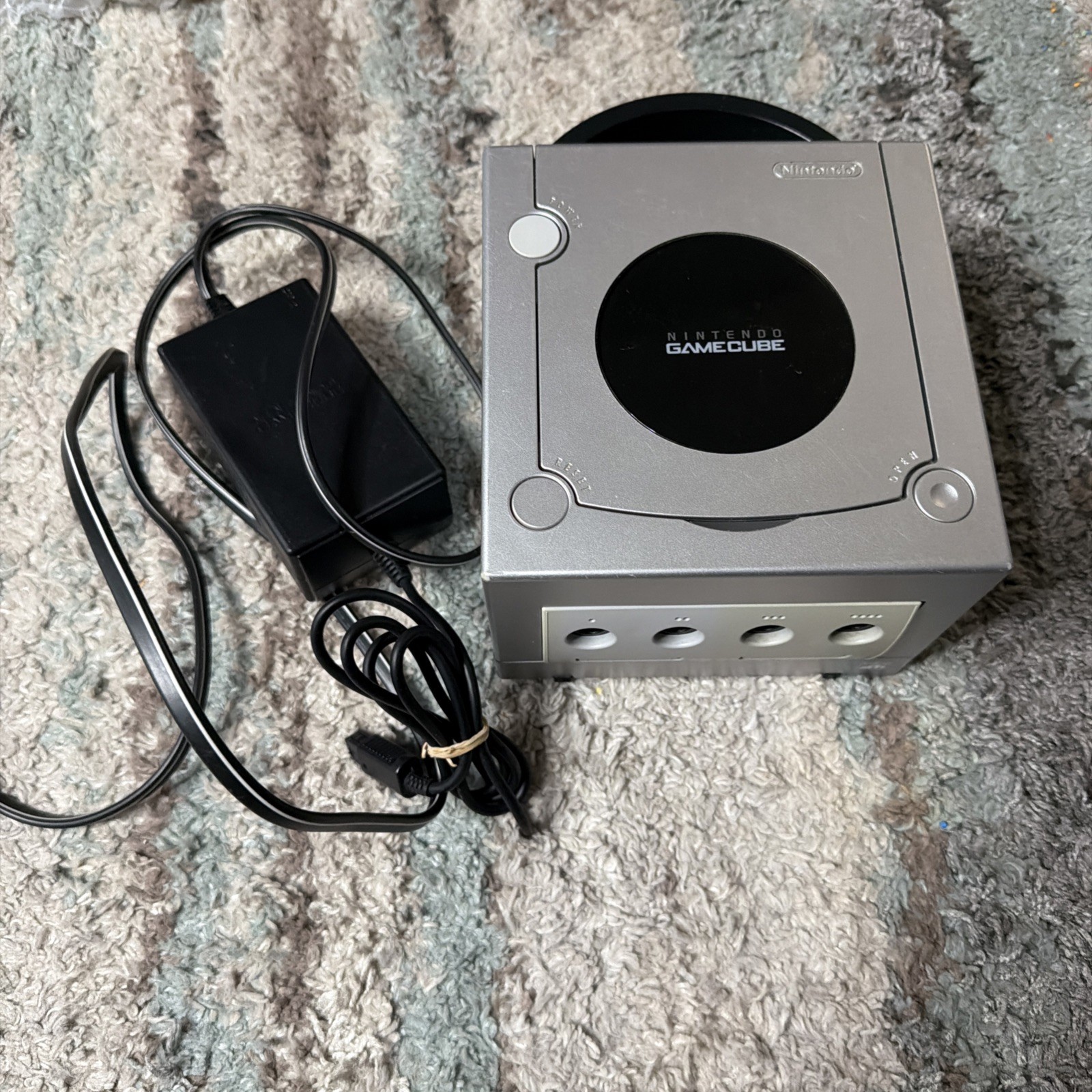 Nintendo Gamecube 1439 Console Silver HDMI Power Cord Tested Excellent