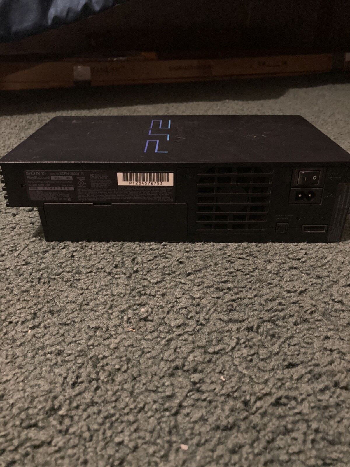 Black PlayStation 2 /w Cables And Controller + 8MB Memory Cards