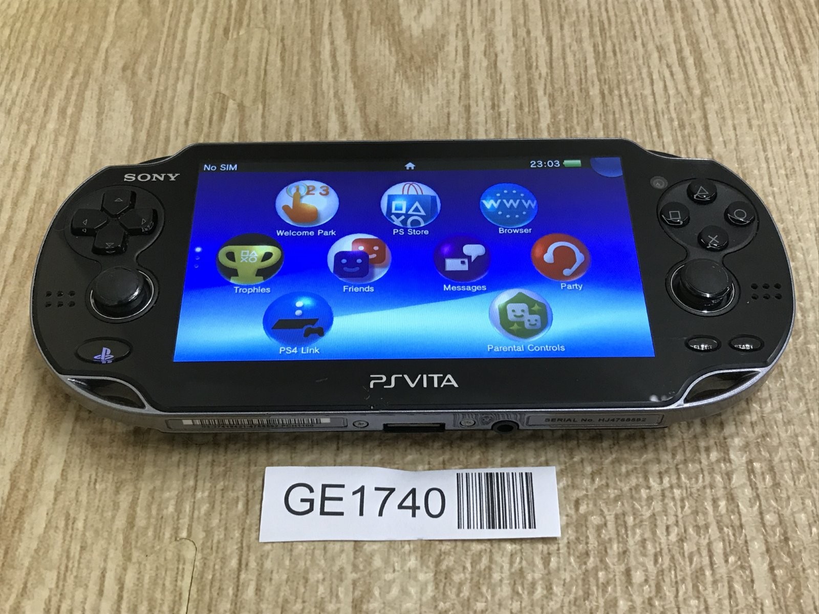 PS Vita PCH-1000 CRYSTAL BLACK Console Japan – With Defects GE1740