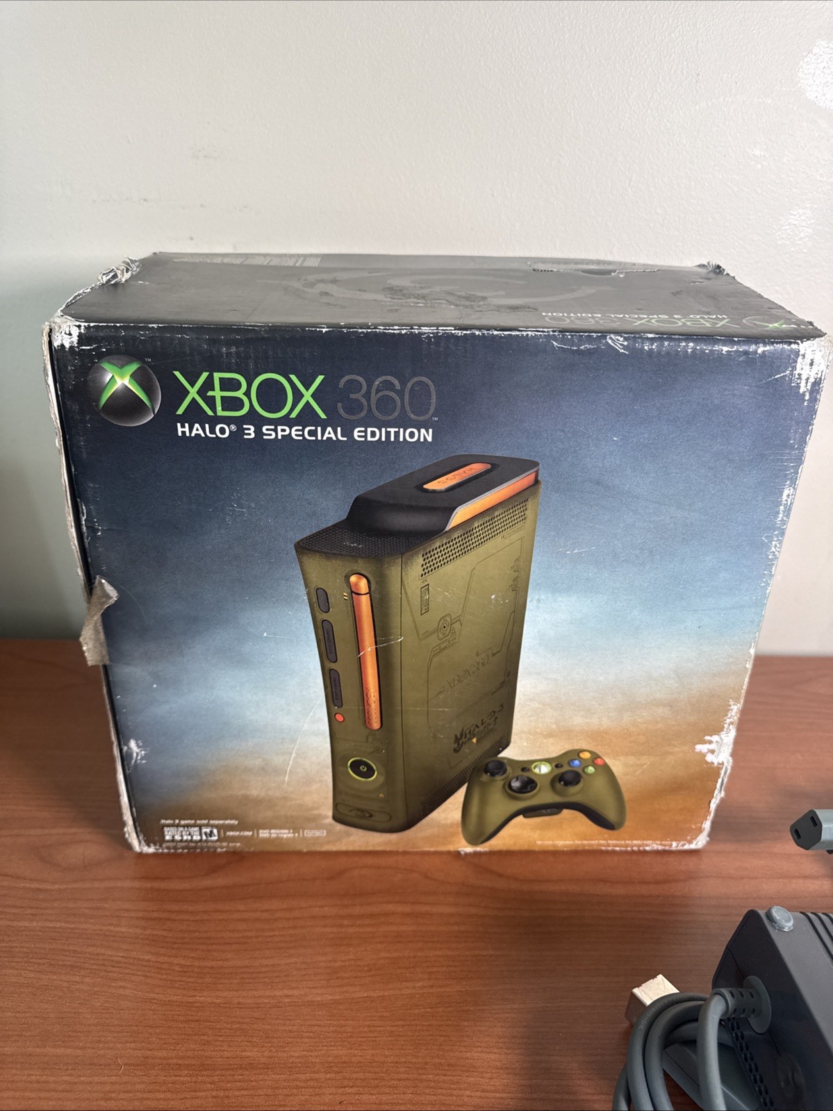 Microsoft Xbox 360 Halo 3 Edition Console Green W Controller Complete In Box