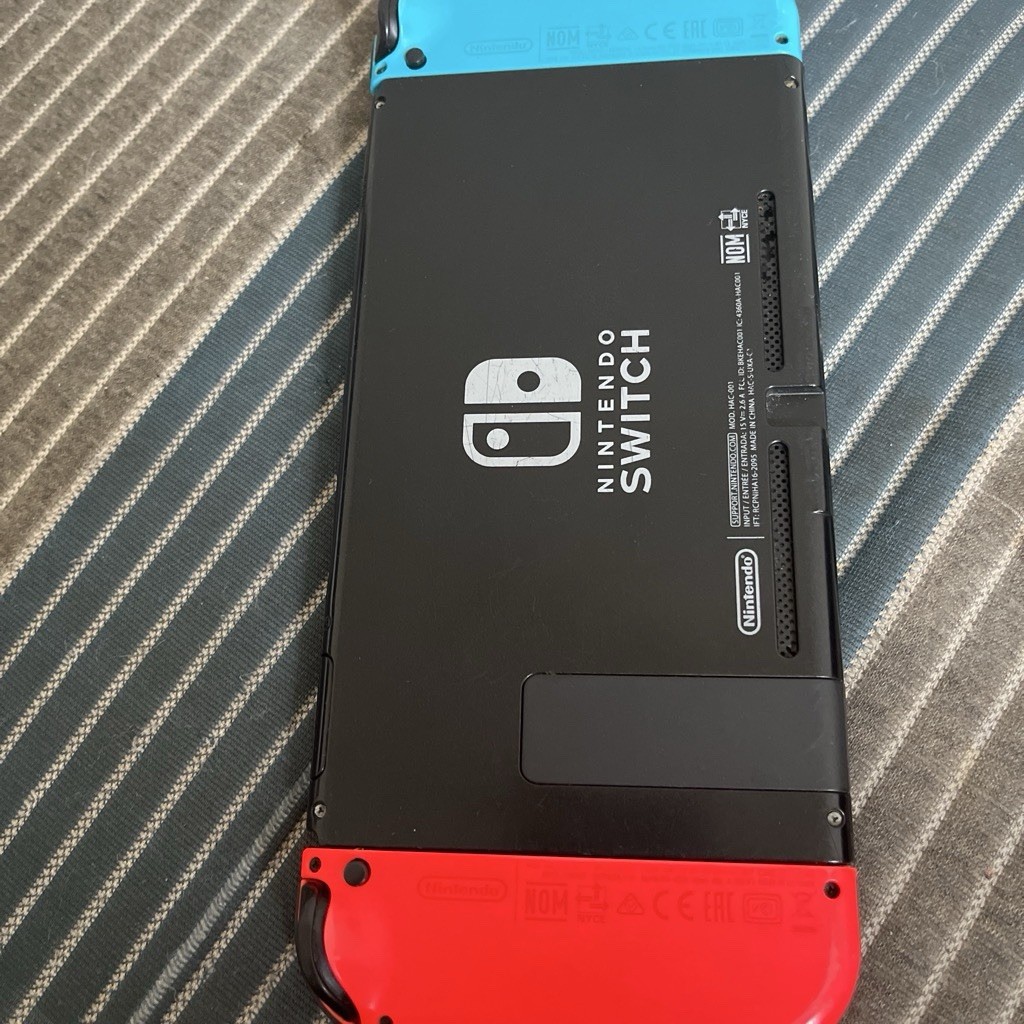 Nintendo Switch Handheld Console Black w/ Neon Blue/Red Joy-Con