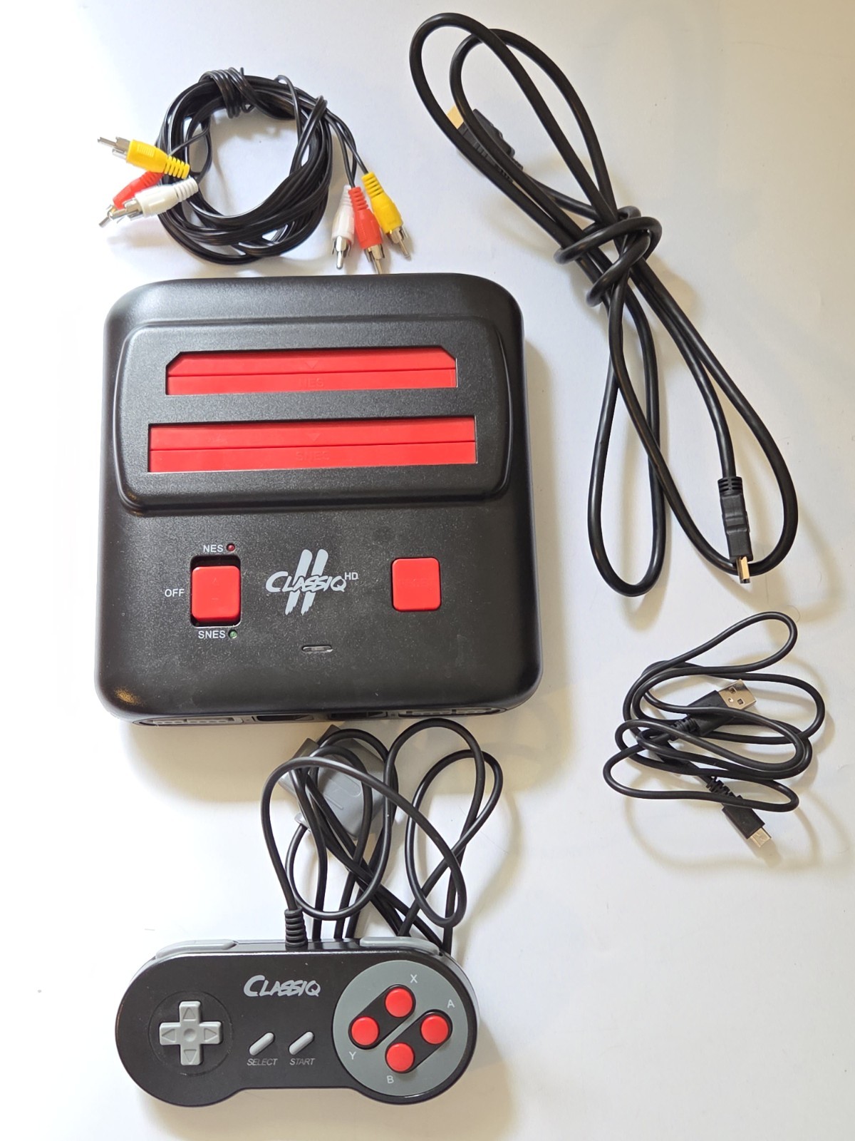 Classiq 2 HD 720p Twin Video Game System Black/Red for SNES/NES OLD SKOOL