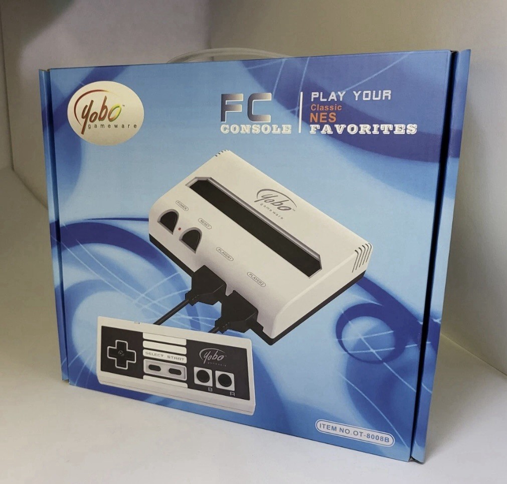 Yobo Fc Console Video Game System-play NES 8 Bit Nintendo Games Black&White NEW!